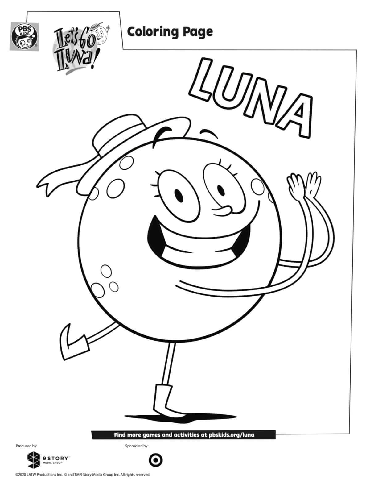 Luna Coloring Pages
