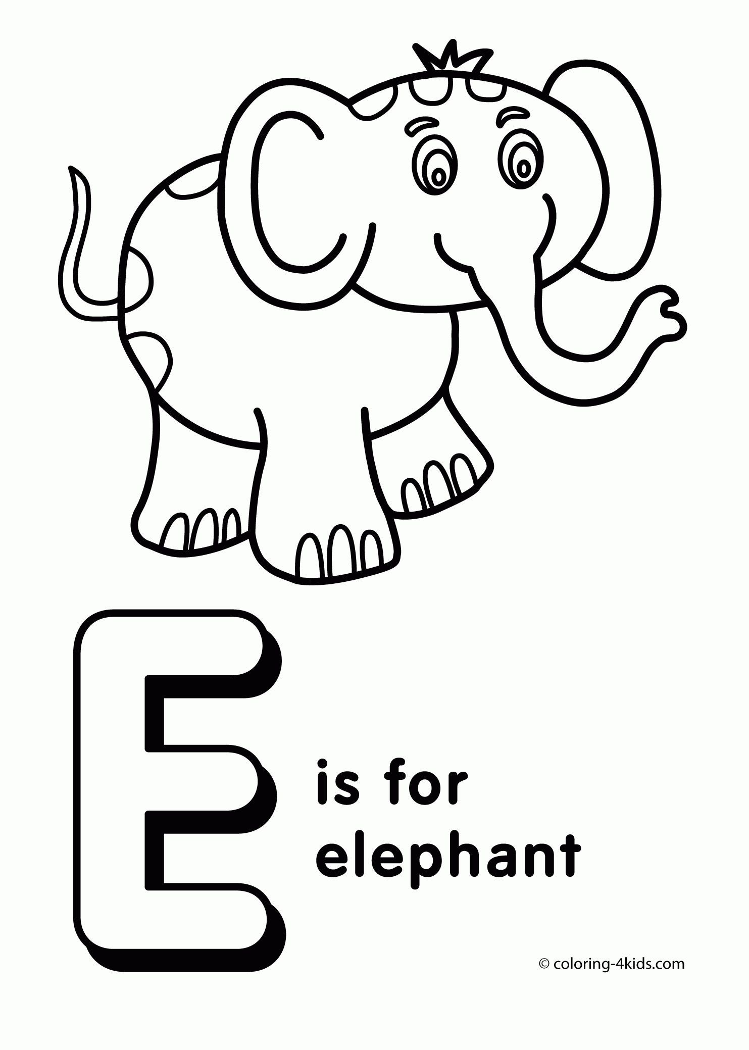 Letter E Coloring Pages To Download And Print For Free