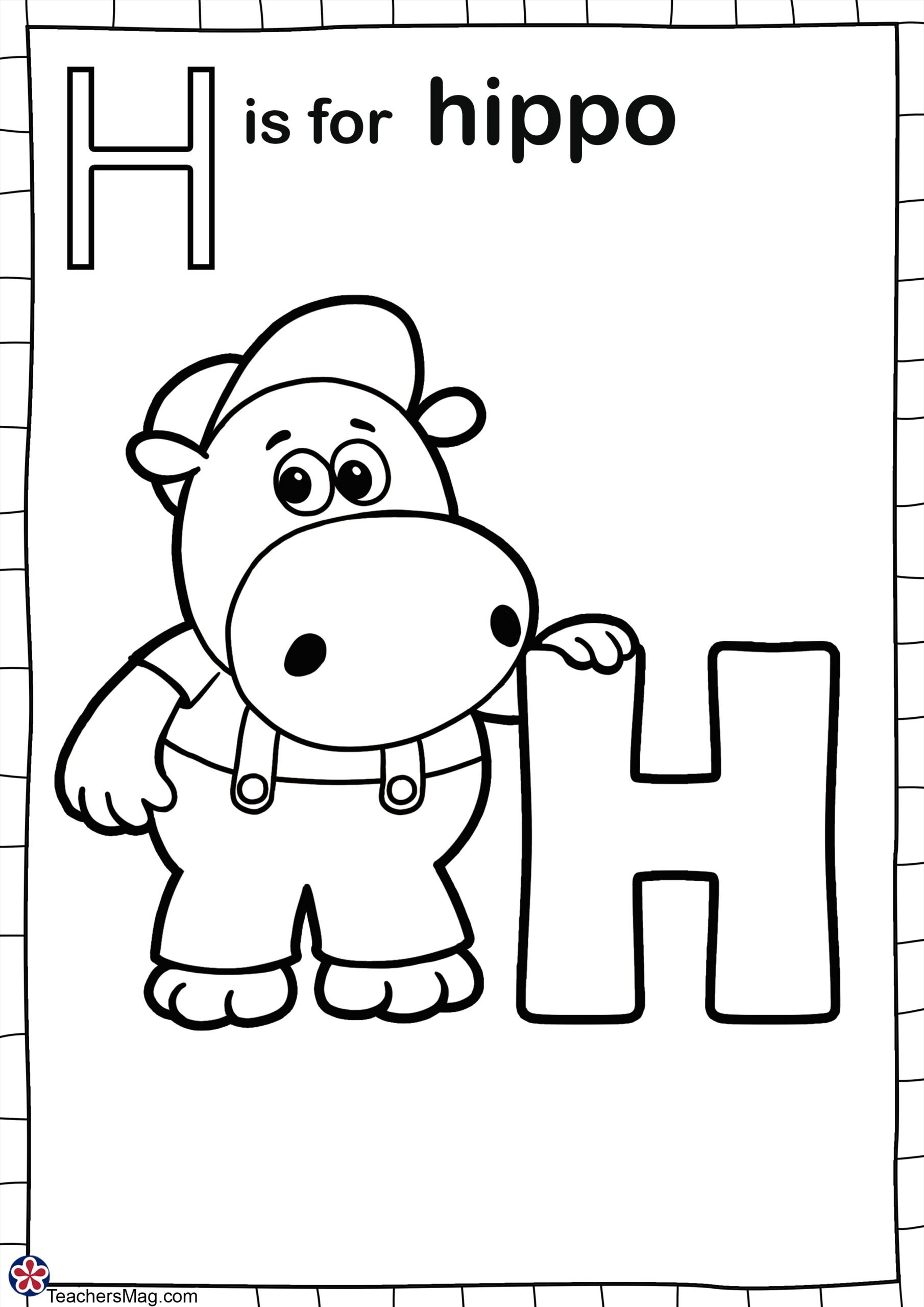 Letter H Coloring Pages