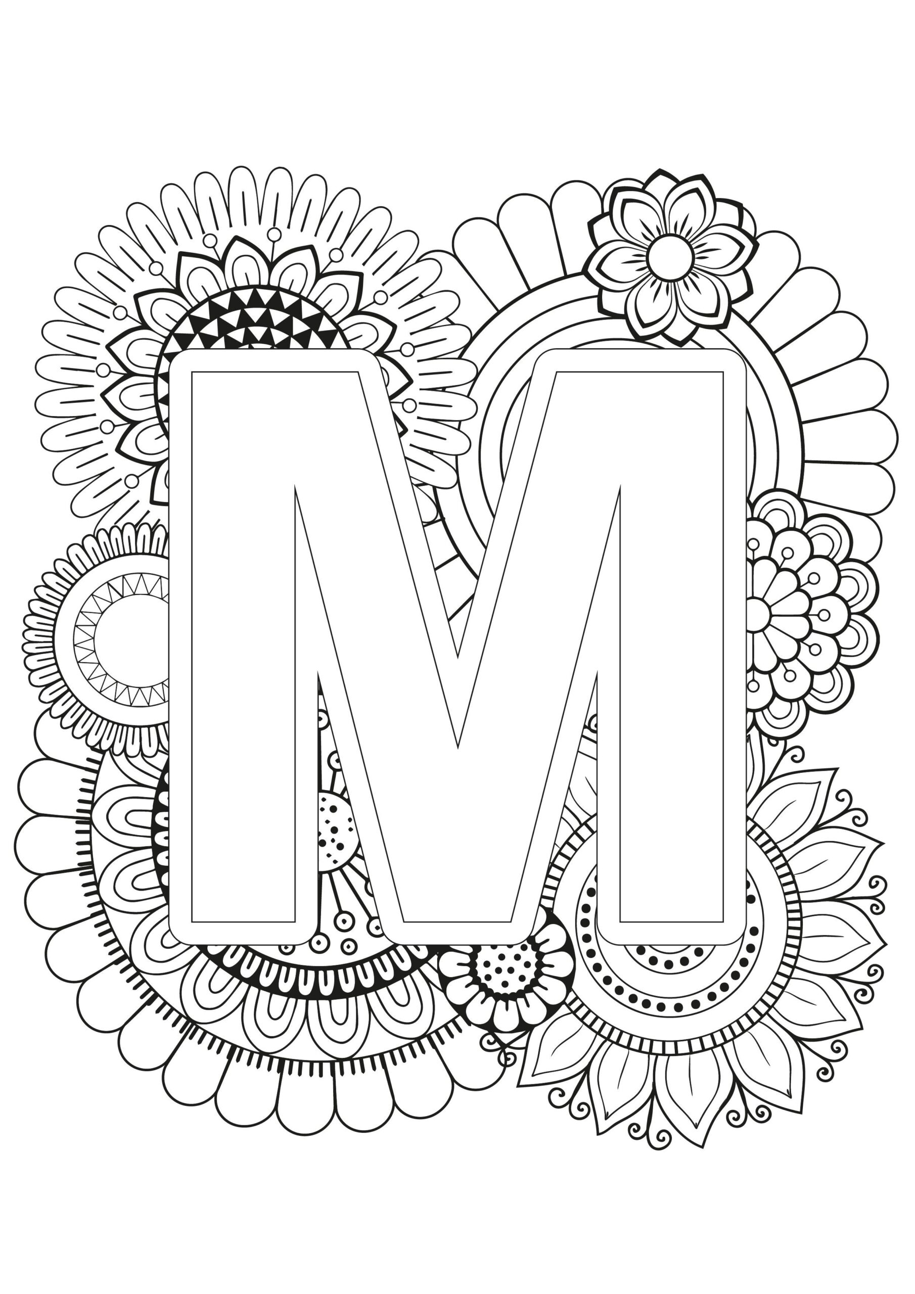 Letter M Color Sheet George Mitchell S Coloring Pages