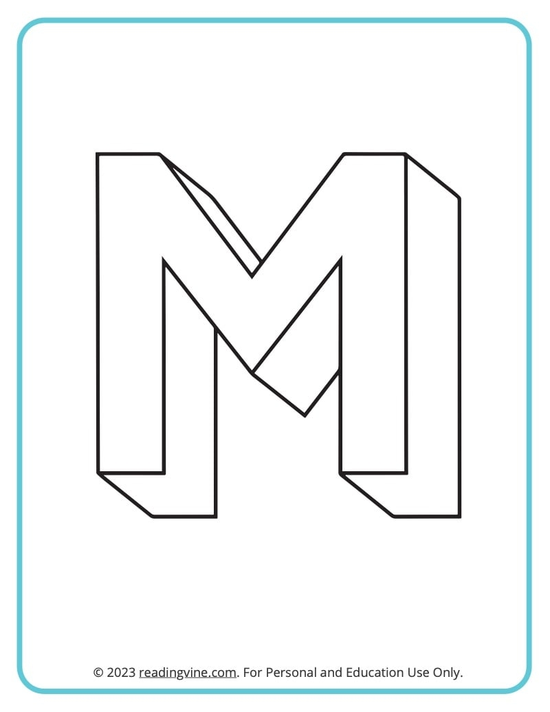 Letter M Coloring Page