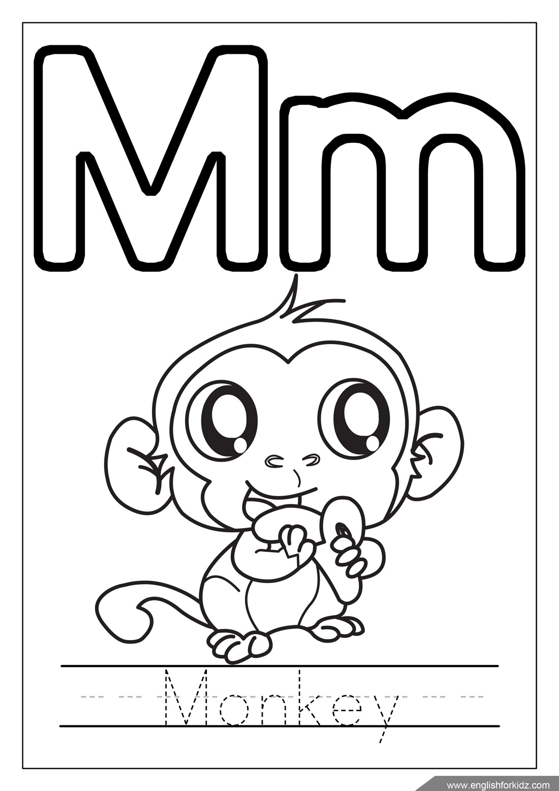 Letter Mm Coloring Pages