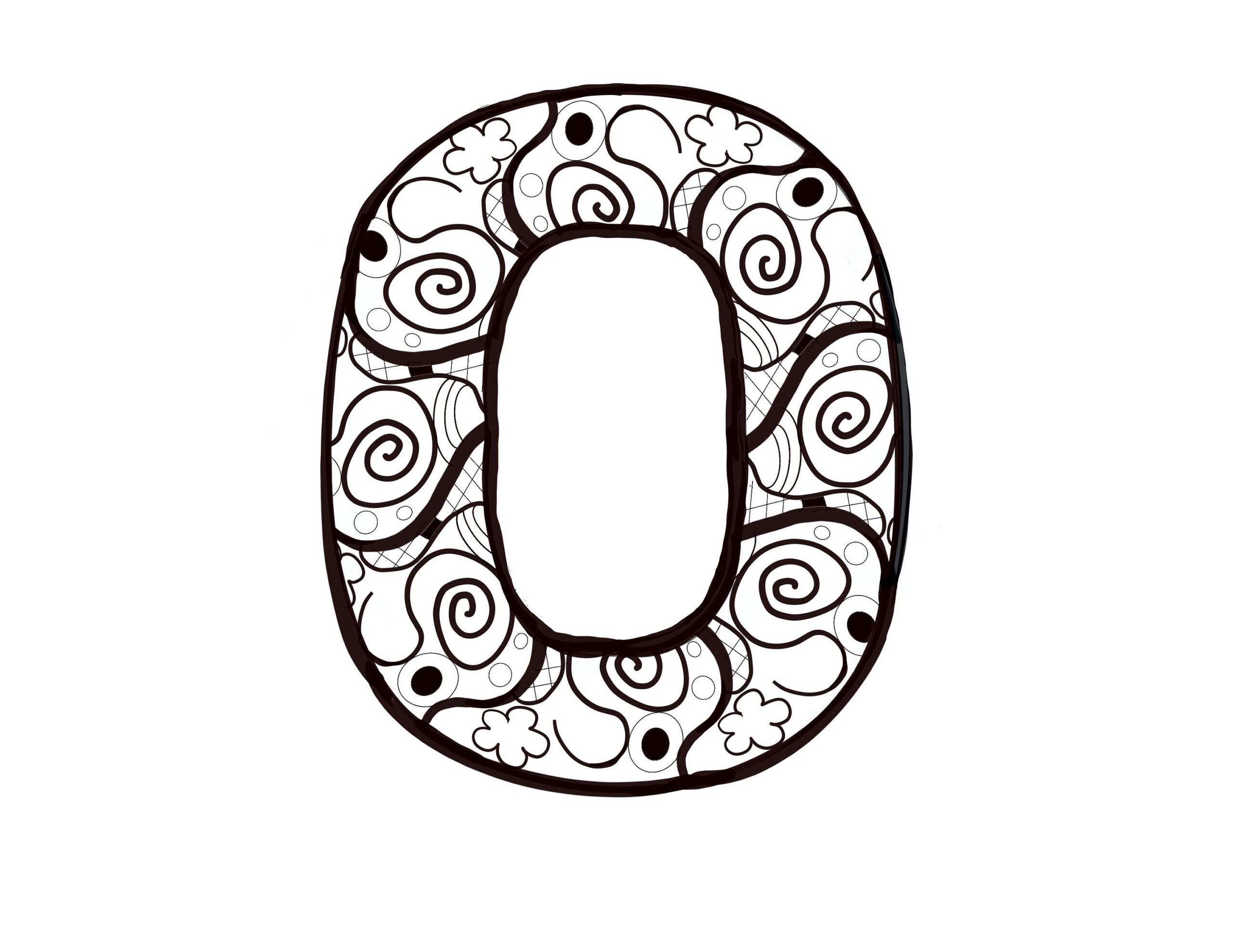 Letter O Printable Instant Download Coloring Page Printable Letter O Etsy UK
