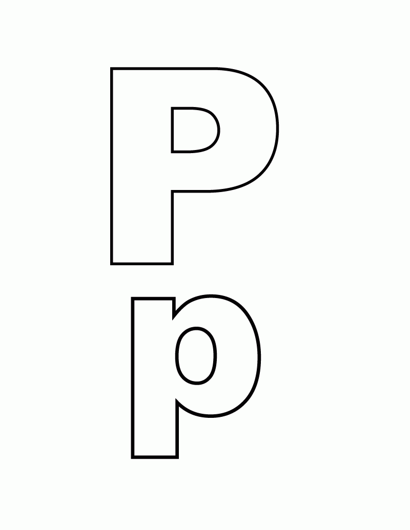 Coloring Pages Letra P