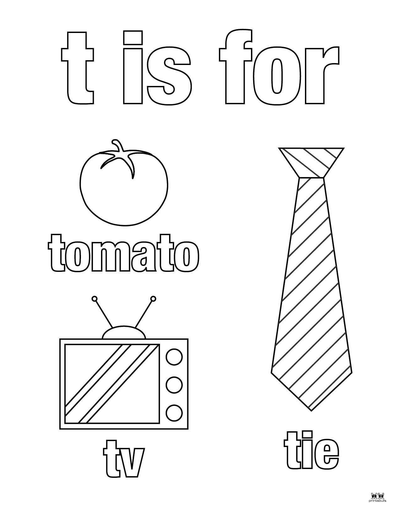 Letter T Coloring Pages 15 FREE Pages Printabulls