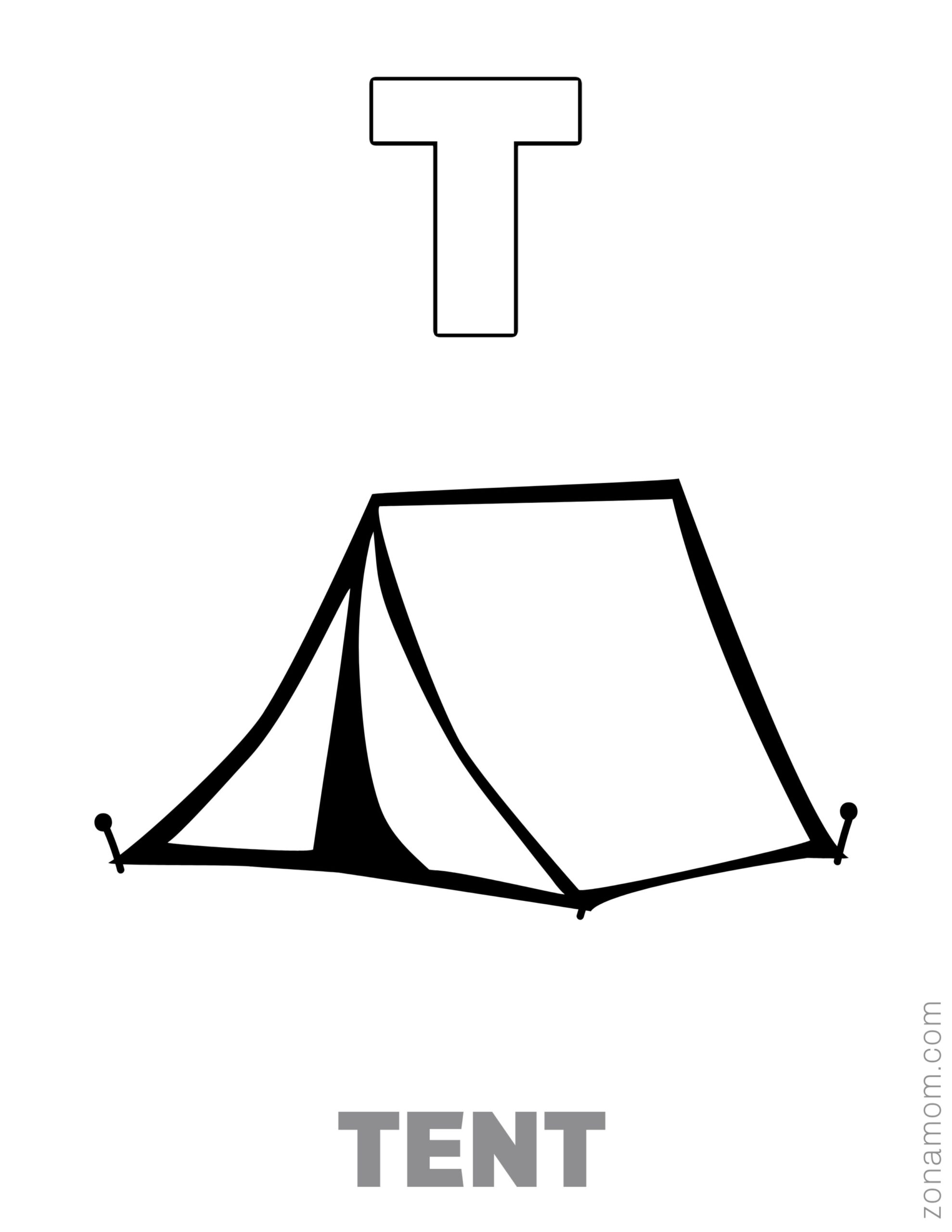 Letter T Coloring Page