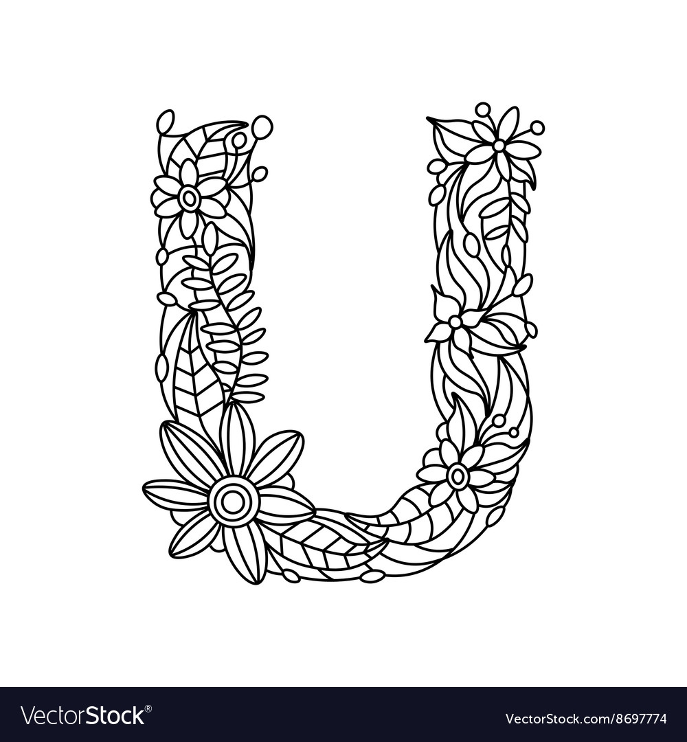 Letter U Coloring Page