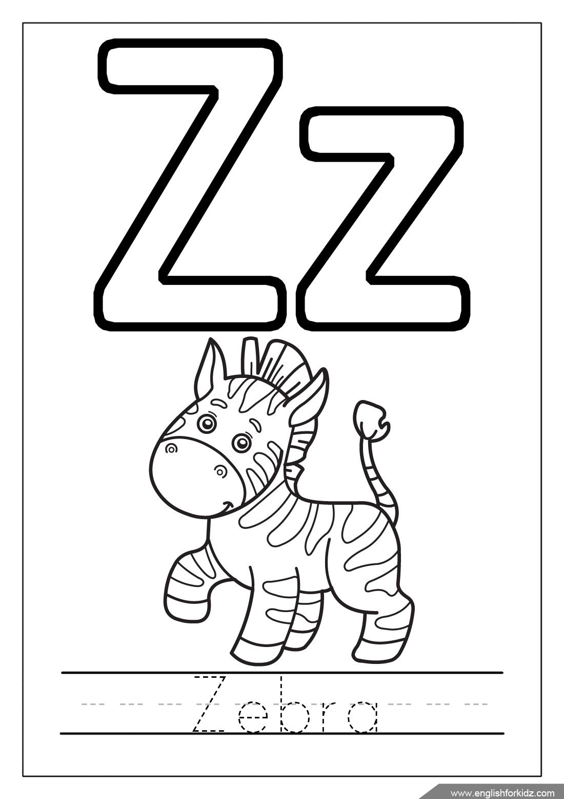 Letter Z Coloring Page At GetColorings Free Printable Colorings Pages To Print And Color