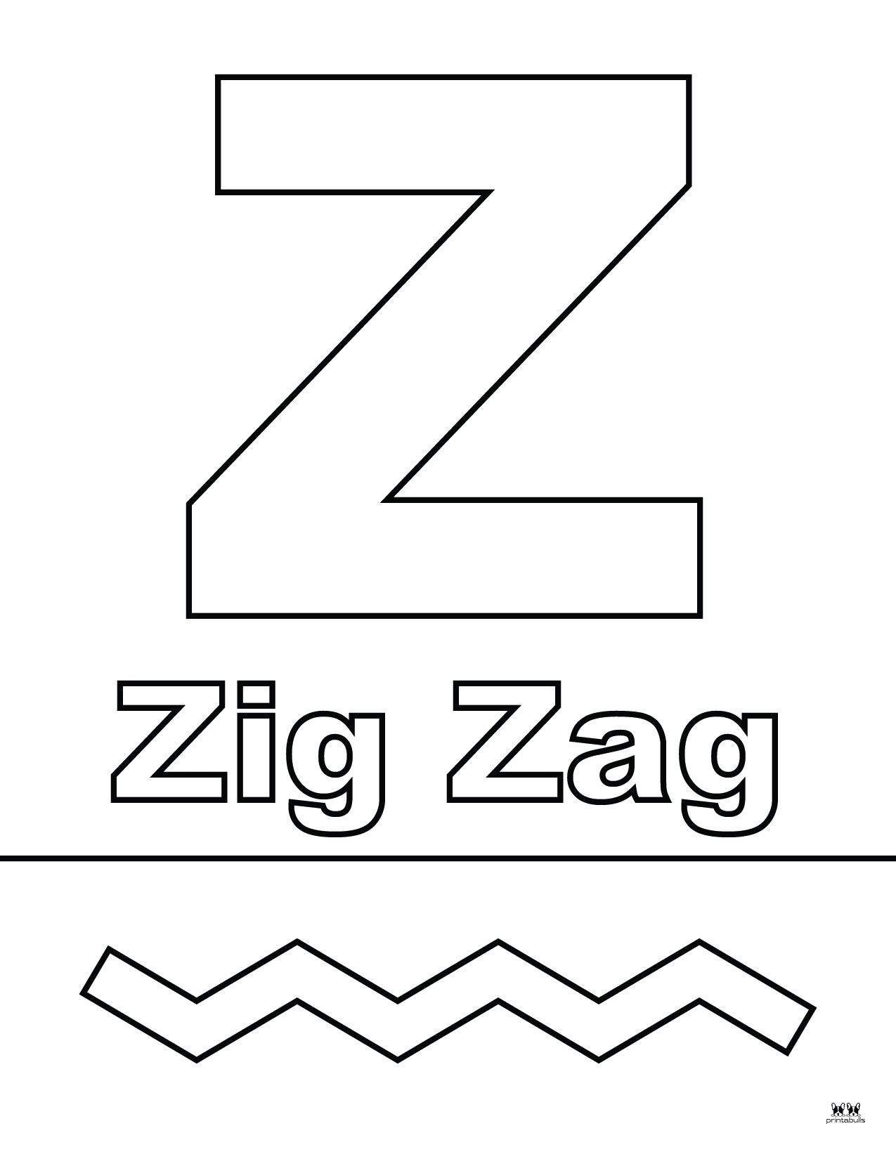 Letter Z Coloring Pages 15 FREE Pages Printabulls