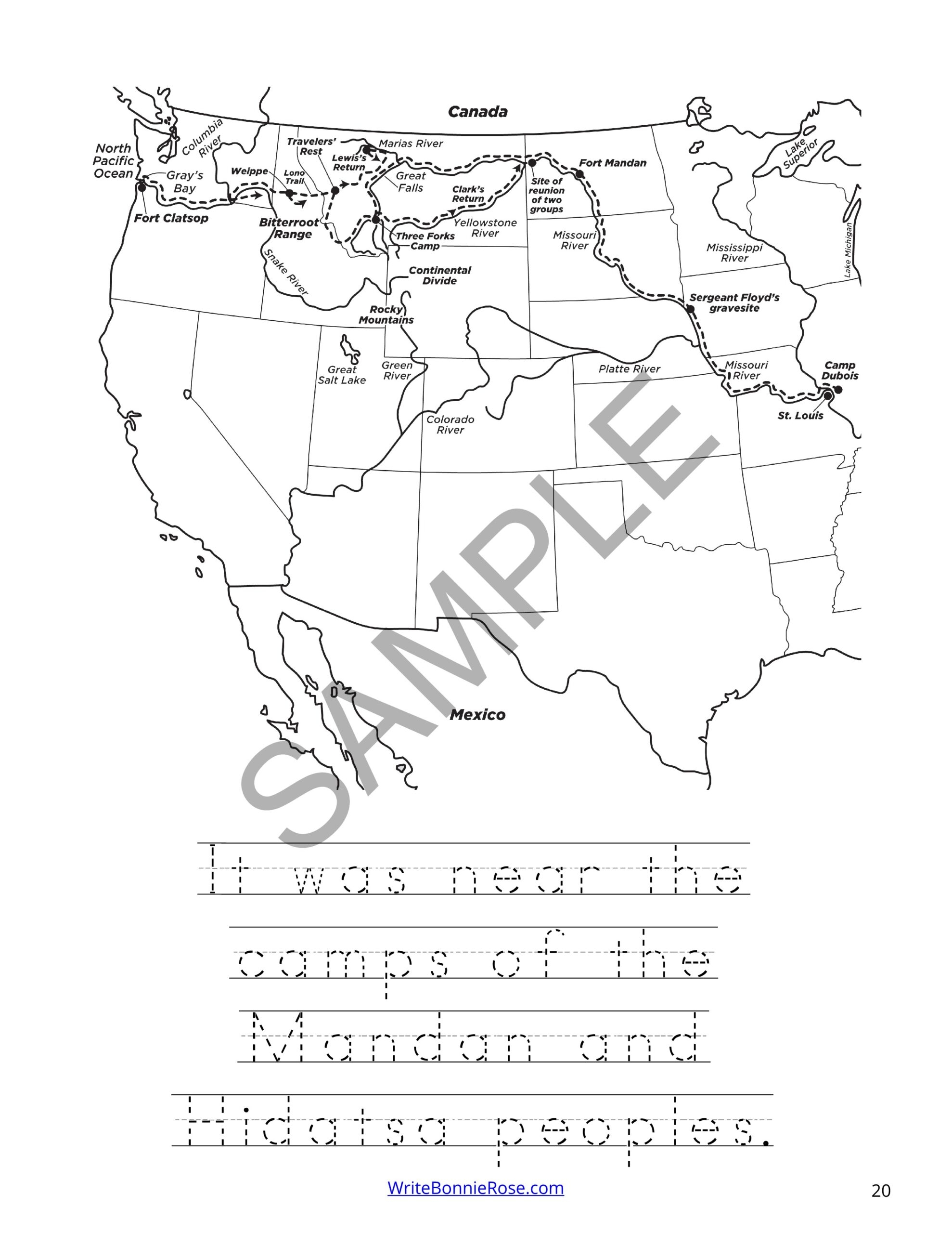 Lewis And Clark Coloring Pages