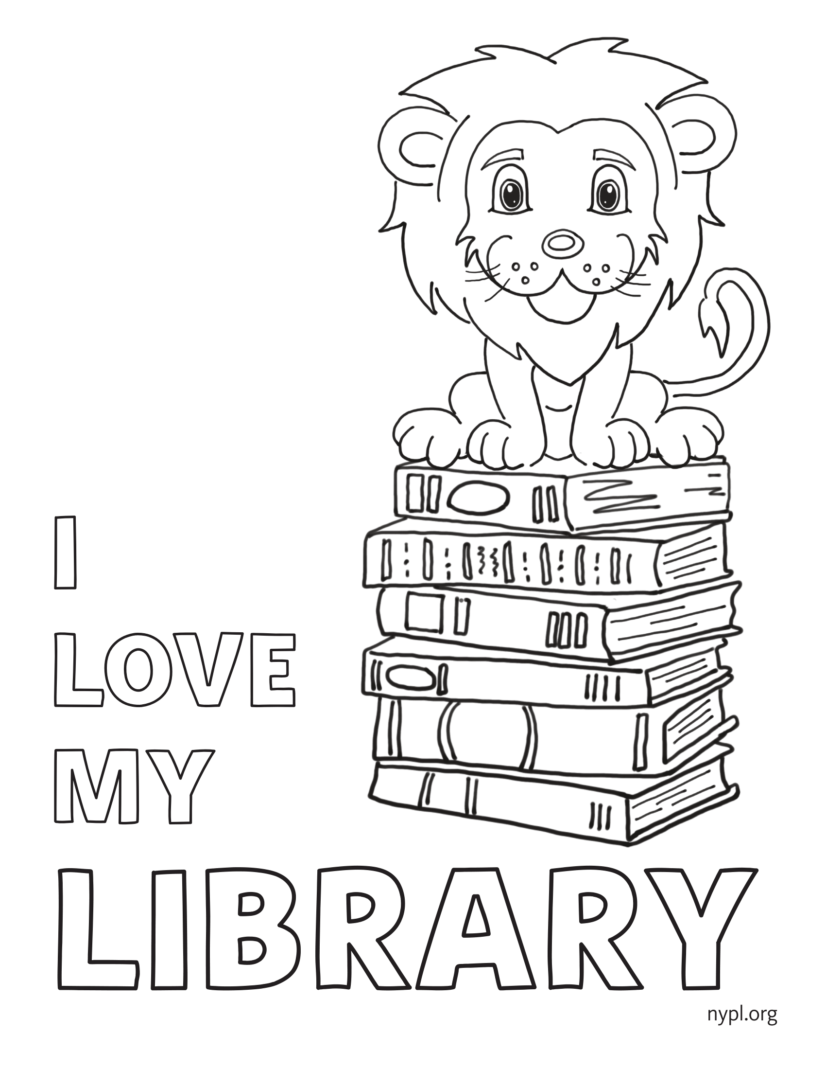 Library Coloring Pages For Kindergarten