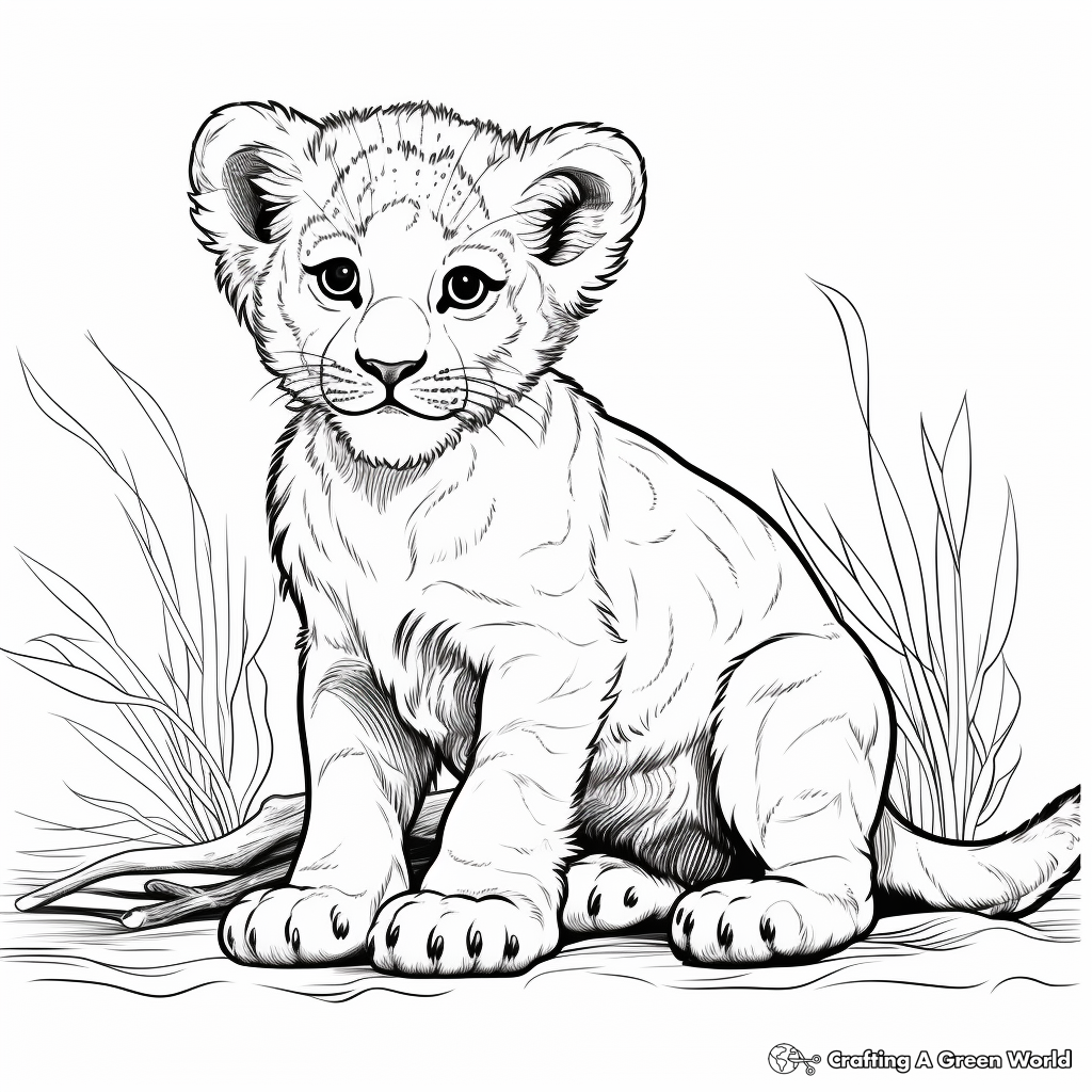 Lion Cub Coloring Pages Free Printable