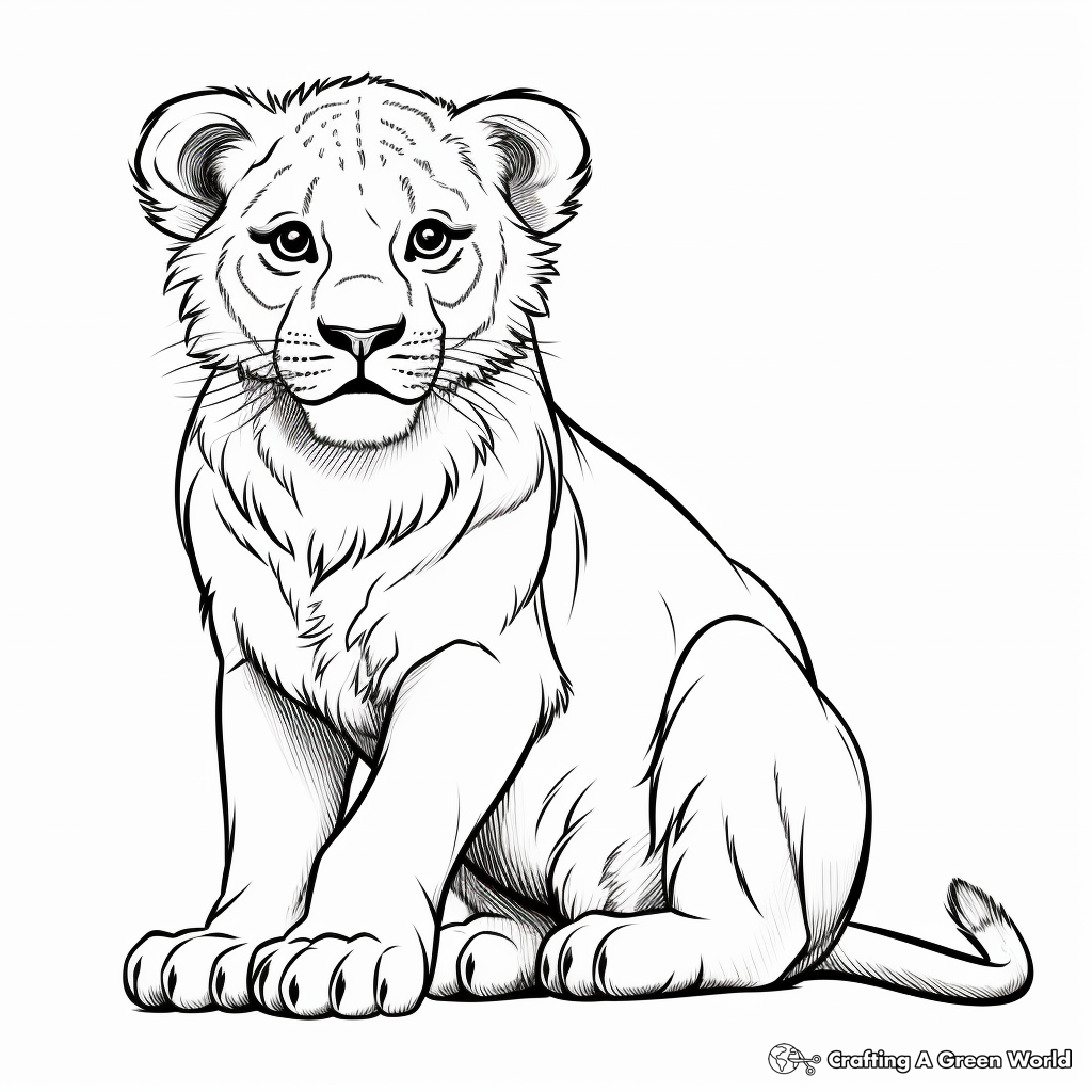 Lion Cub Coloring Pages Free Printable