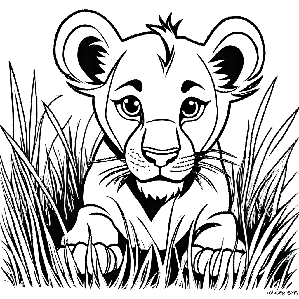Lion Cub Coloring Pages