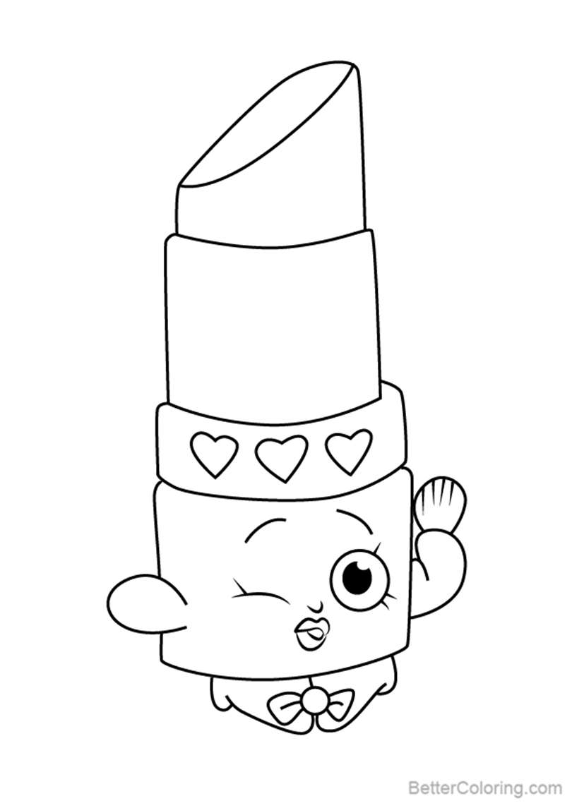 Lippy Lips From Shopkins Coloring Pages Free Printable Coloring Pages