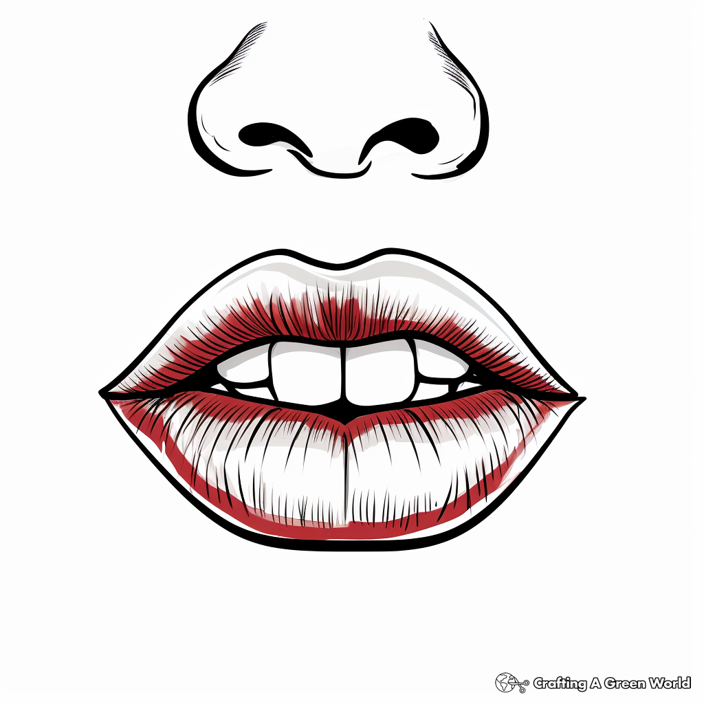 Lips Coloring Pages Free Printable