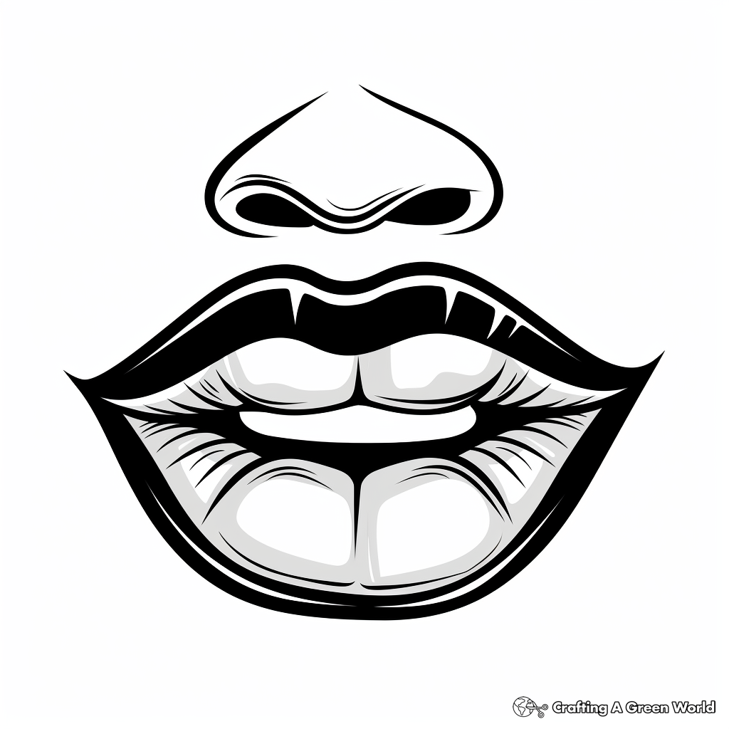 Lips Coloring Pages Free Printable