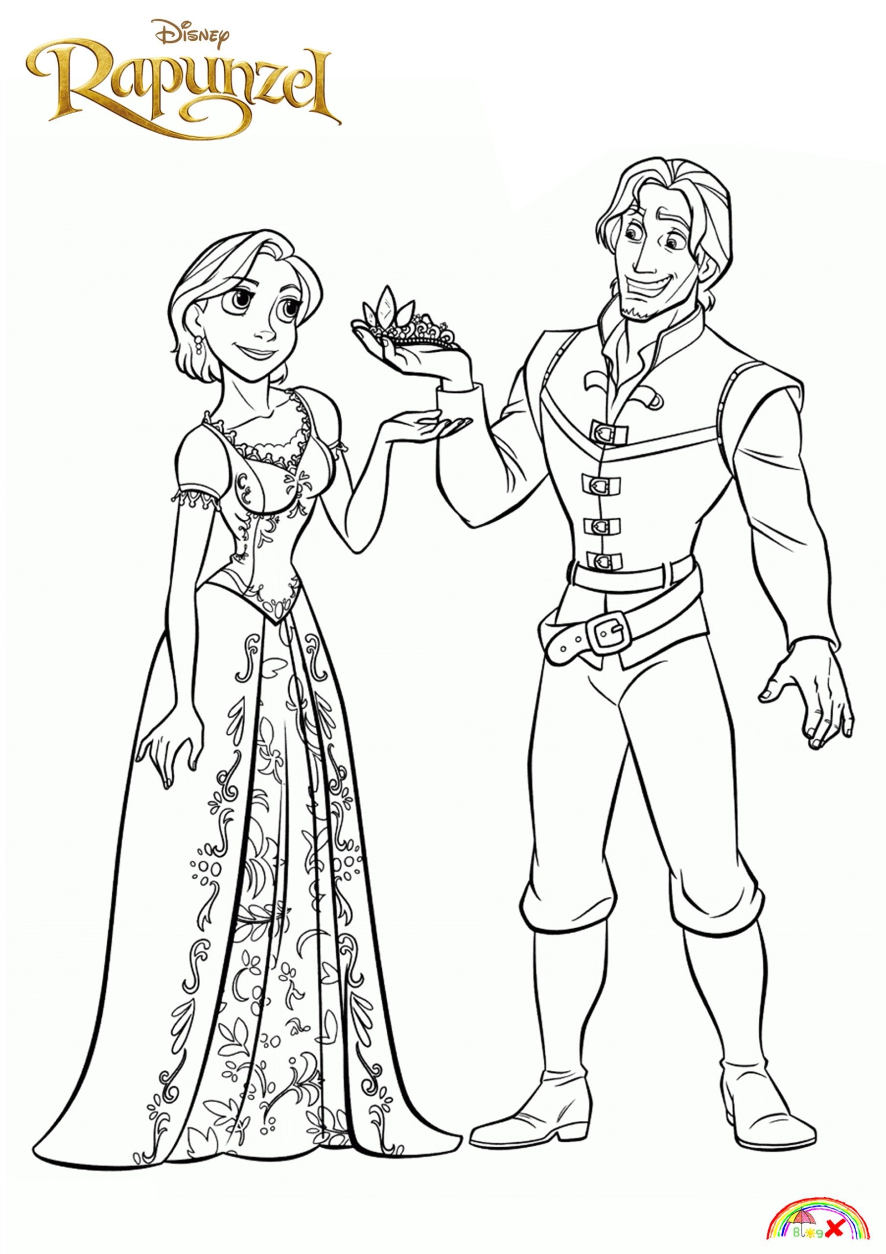List Of Rapunzel And Flynn Coloring Pages