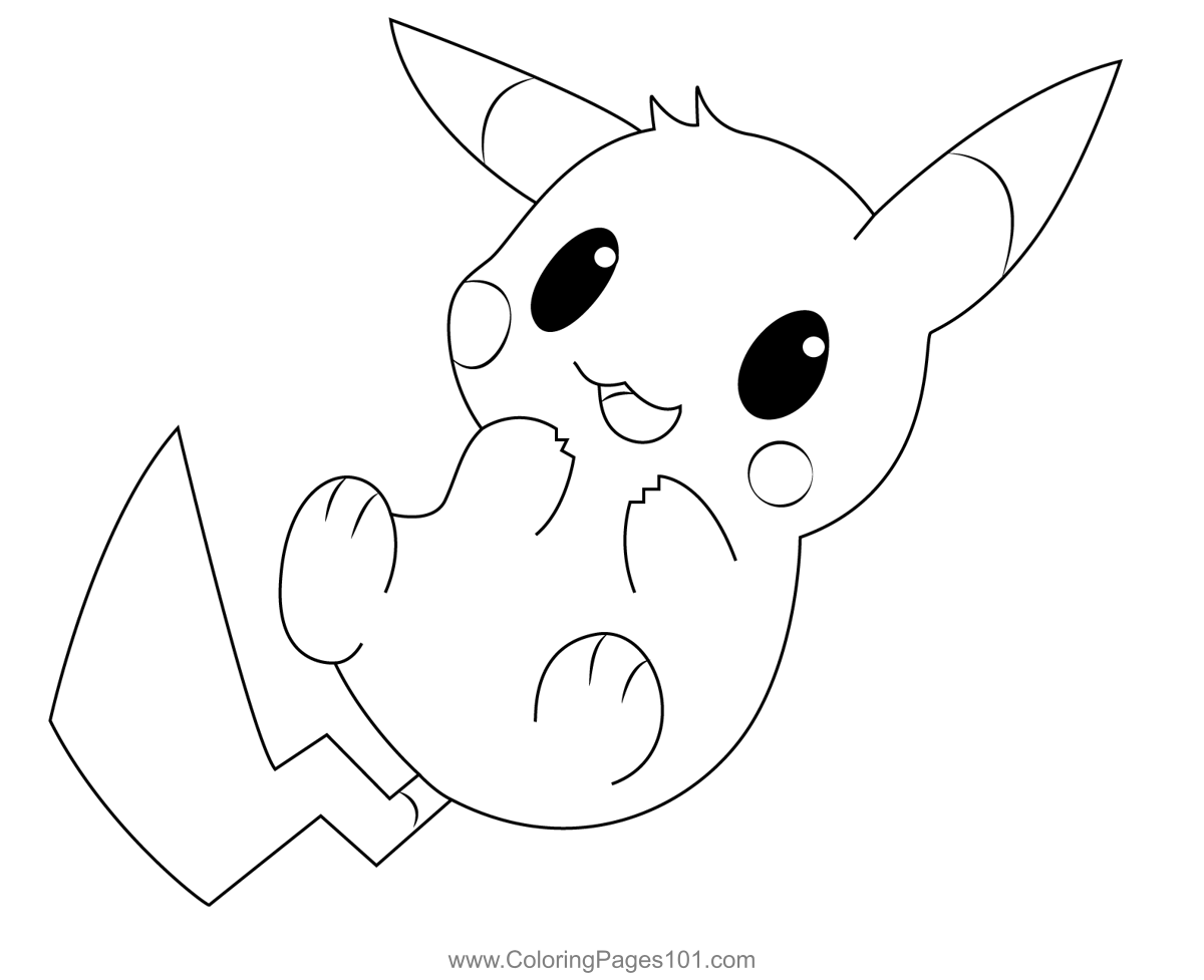 Little Baby Pikachu Coloring Page For Kids Free Pikachu Printable Coloring Pages Online For