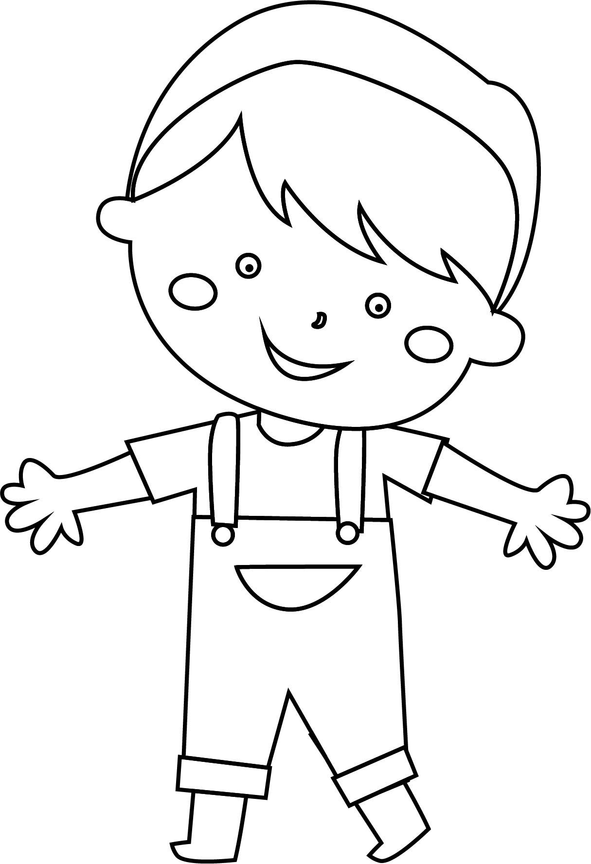 Little Boy Coloring Pages Free Download Gambr Co