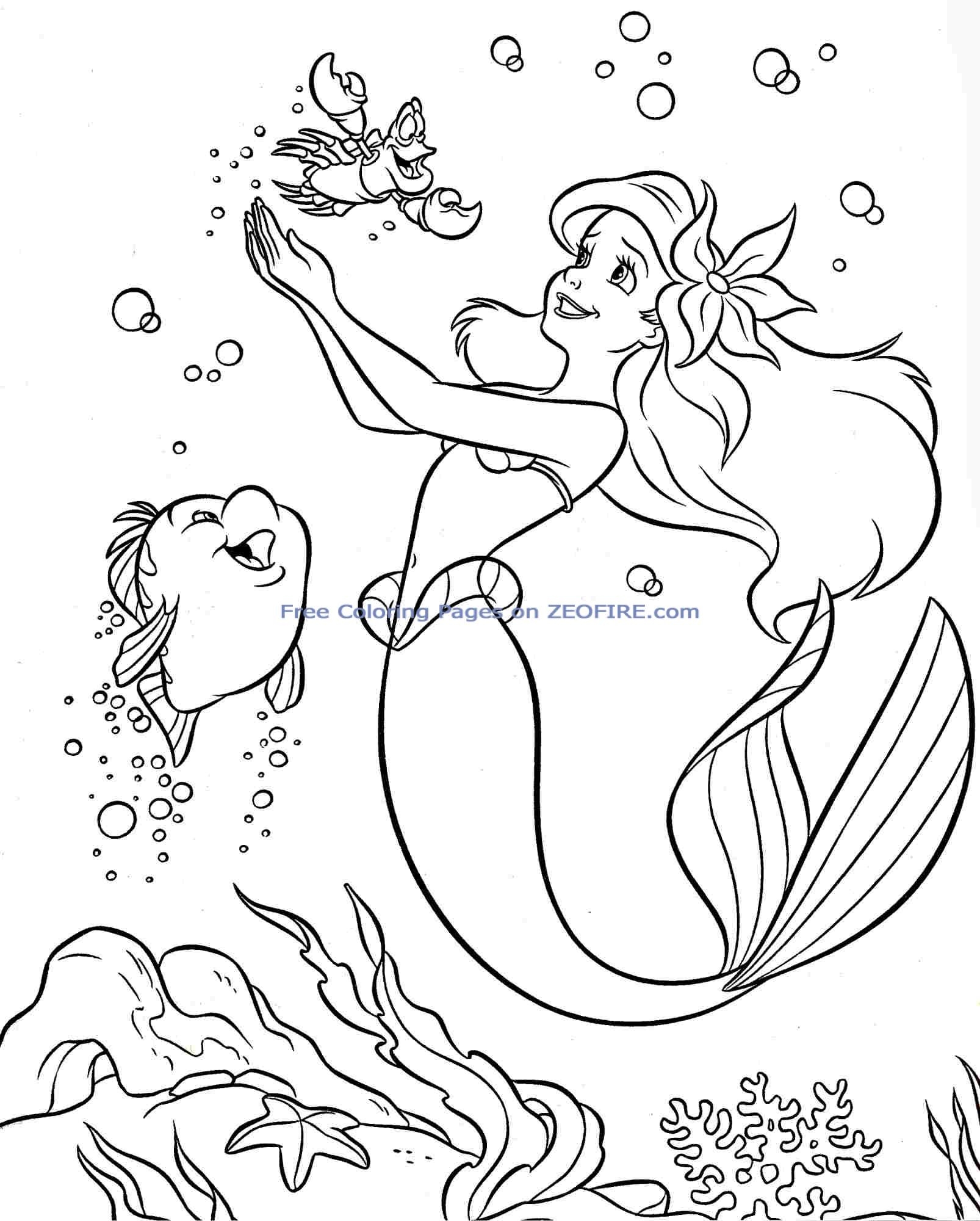 Little Mermaid Color Pages