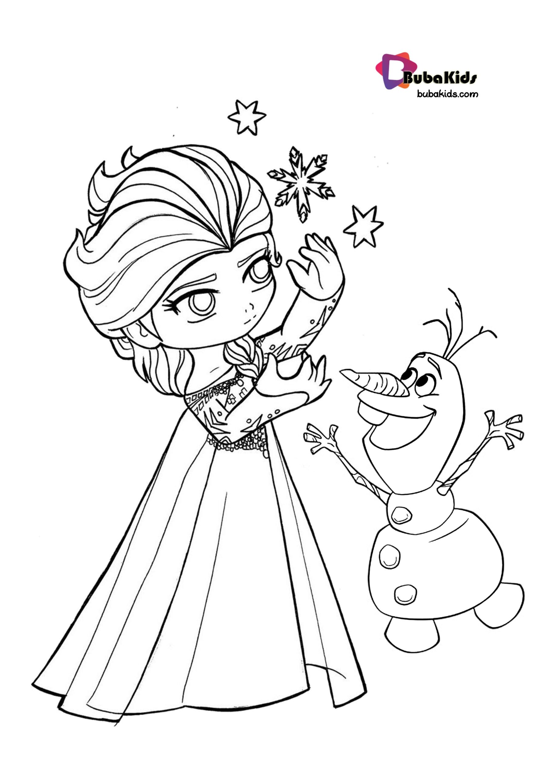 Little Princess Anna Coloring Page BubaKids
