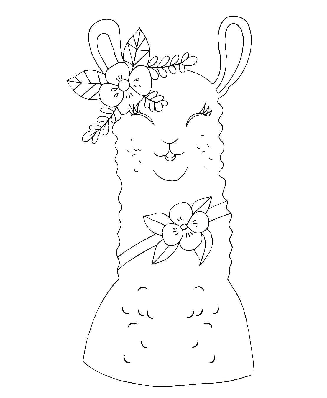 Llamas Coloring Pages