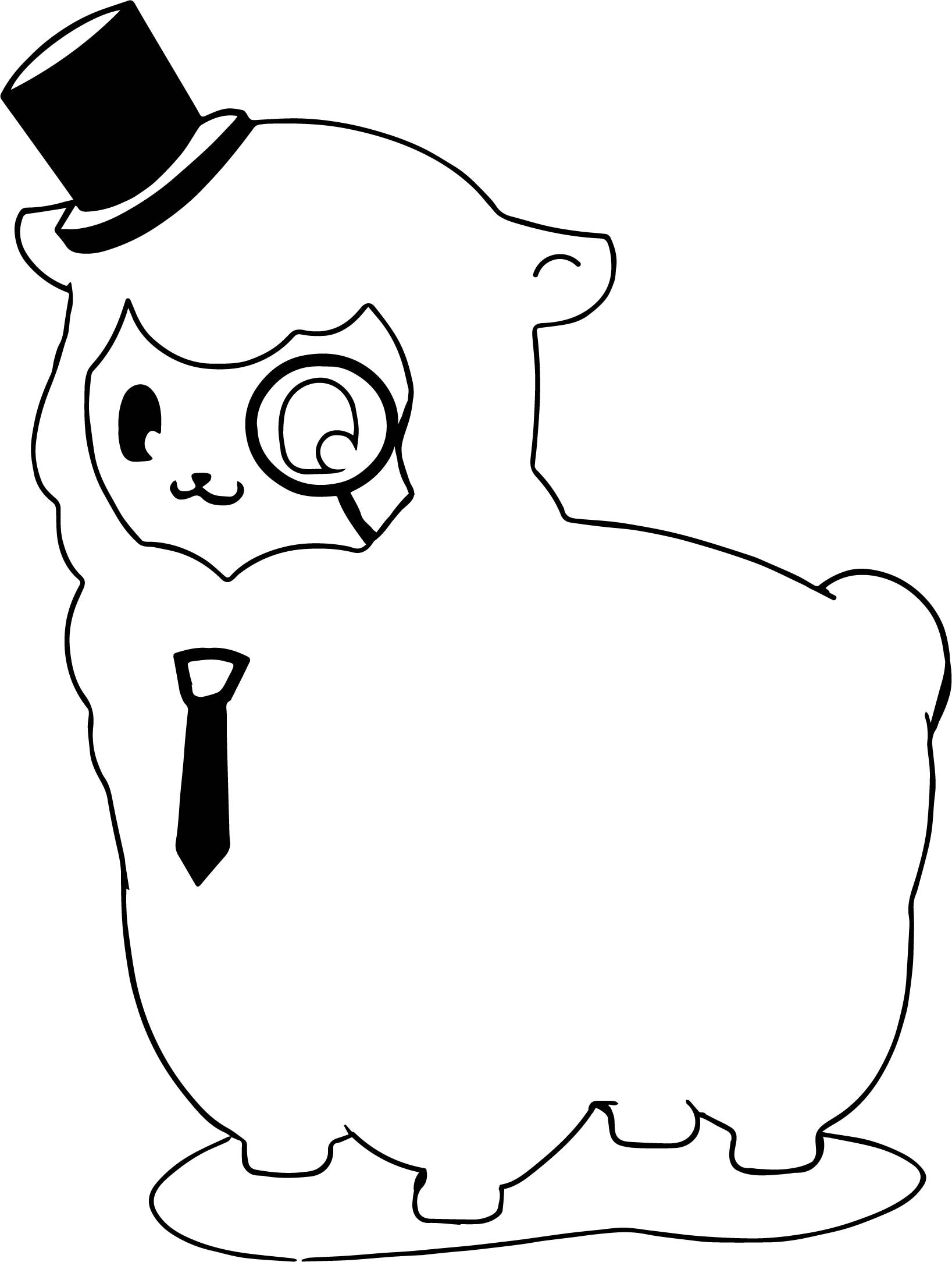 Loot Llama Coloring Page