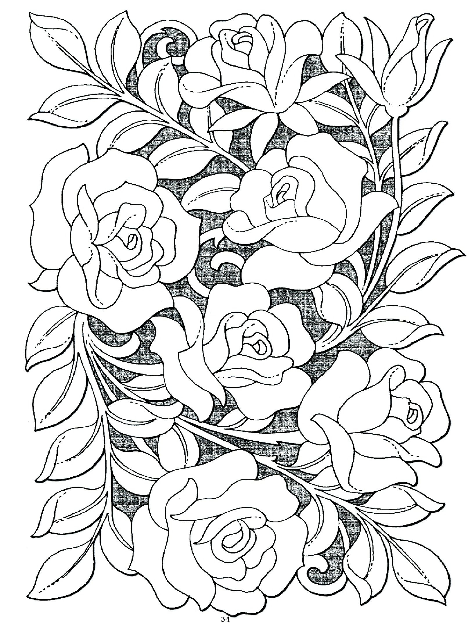 Loading Rose Coloring Pages Heart Coloring Pages Flower Coloring Pages