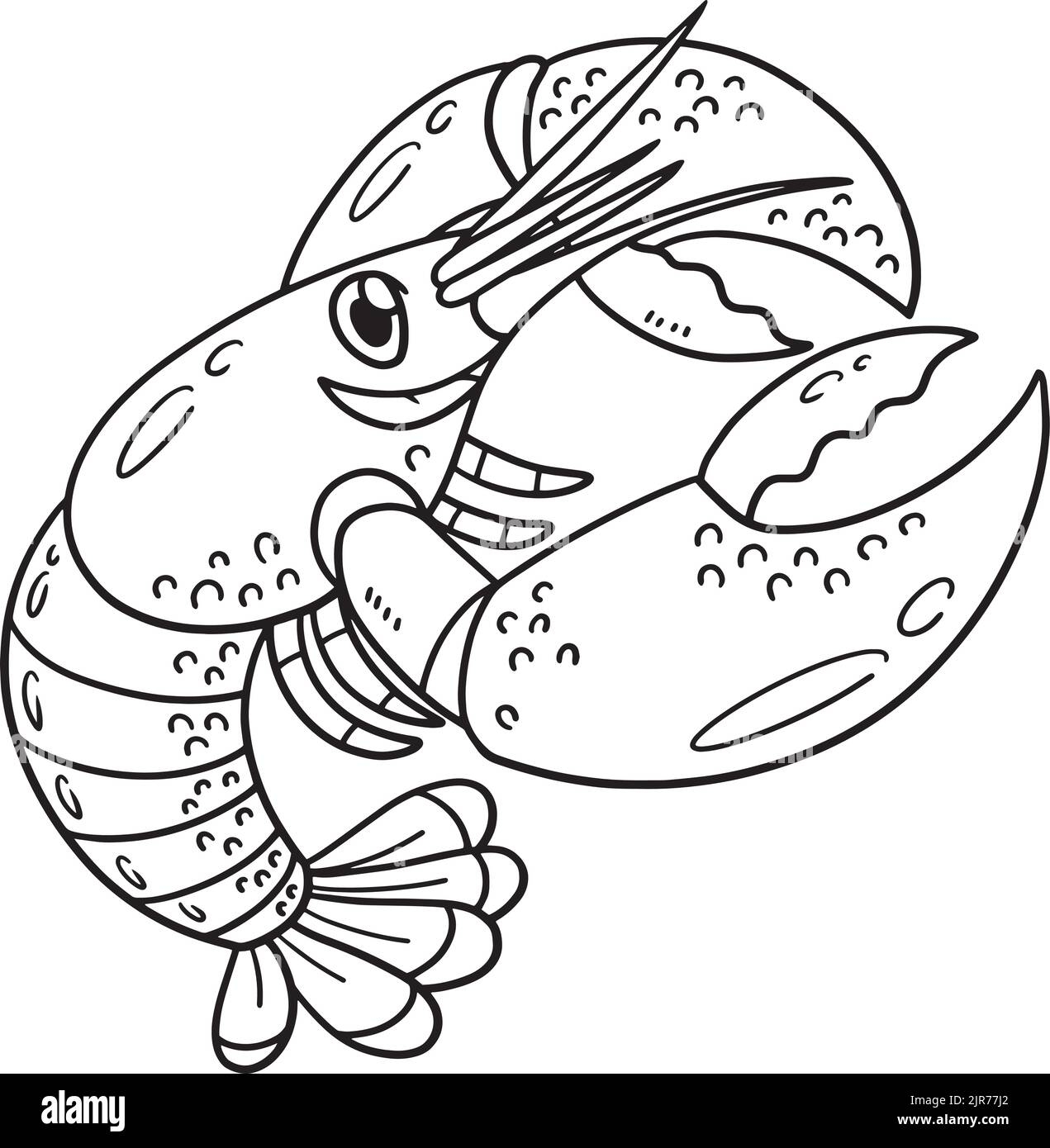 Lobster Isolated Coloring Page For Kids Stock Vector Image Art Alamy