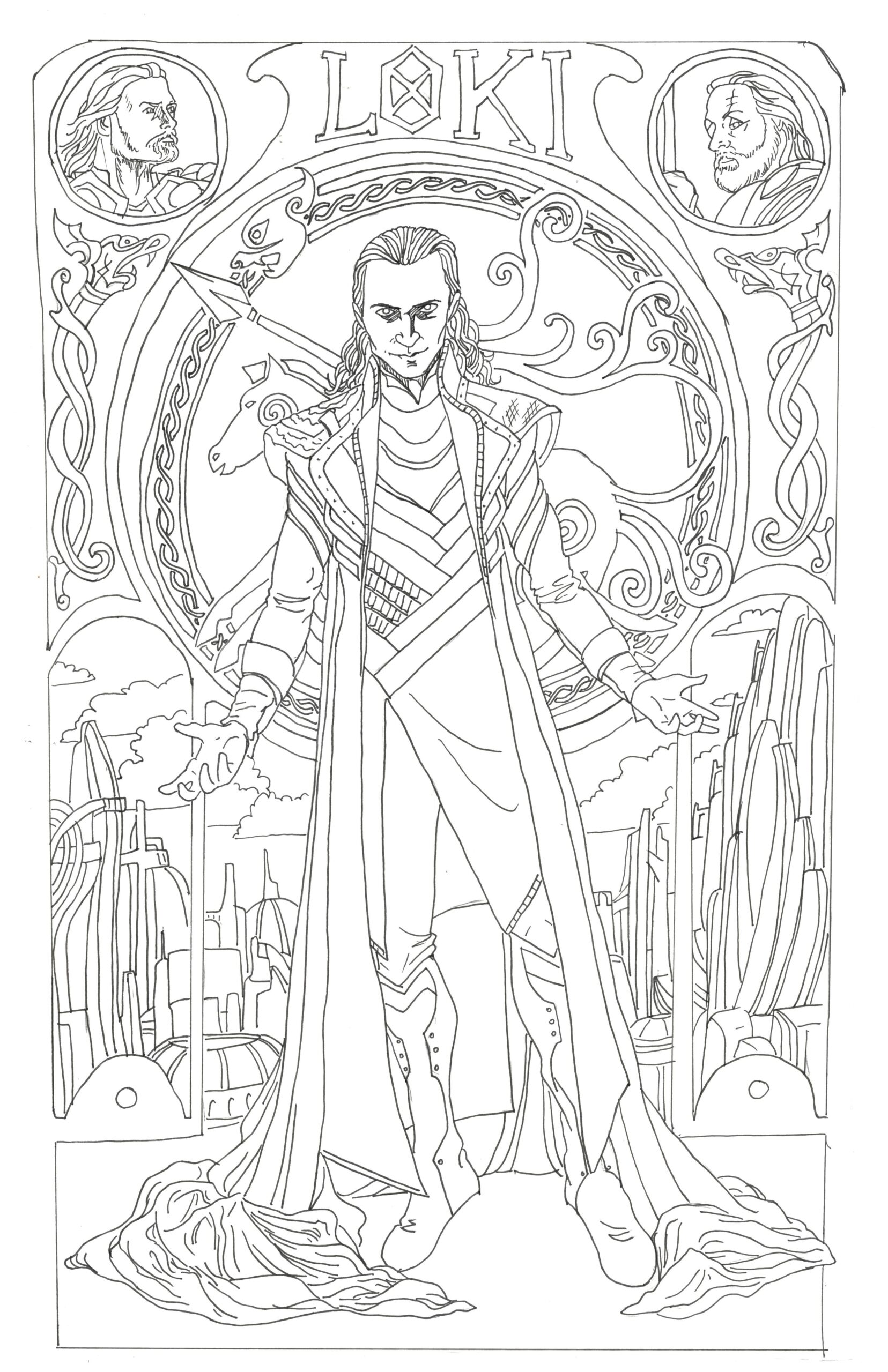 Loki Coloring Pages Free Download Gmbar Co
