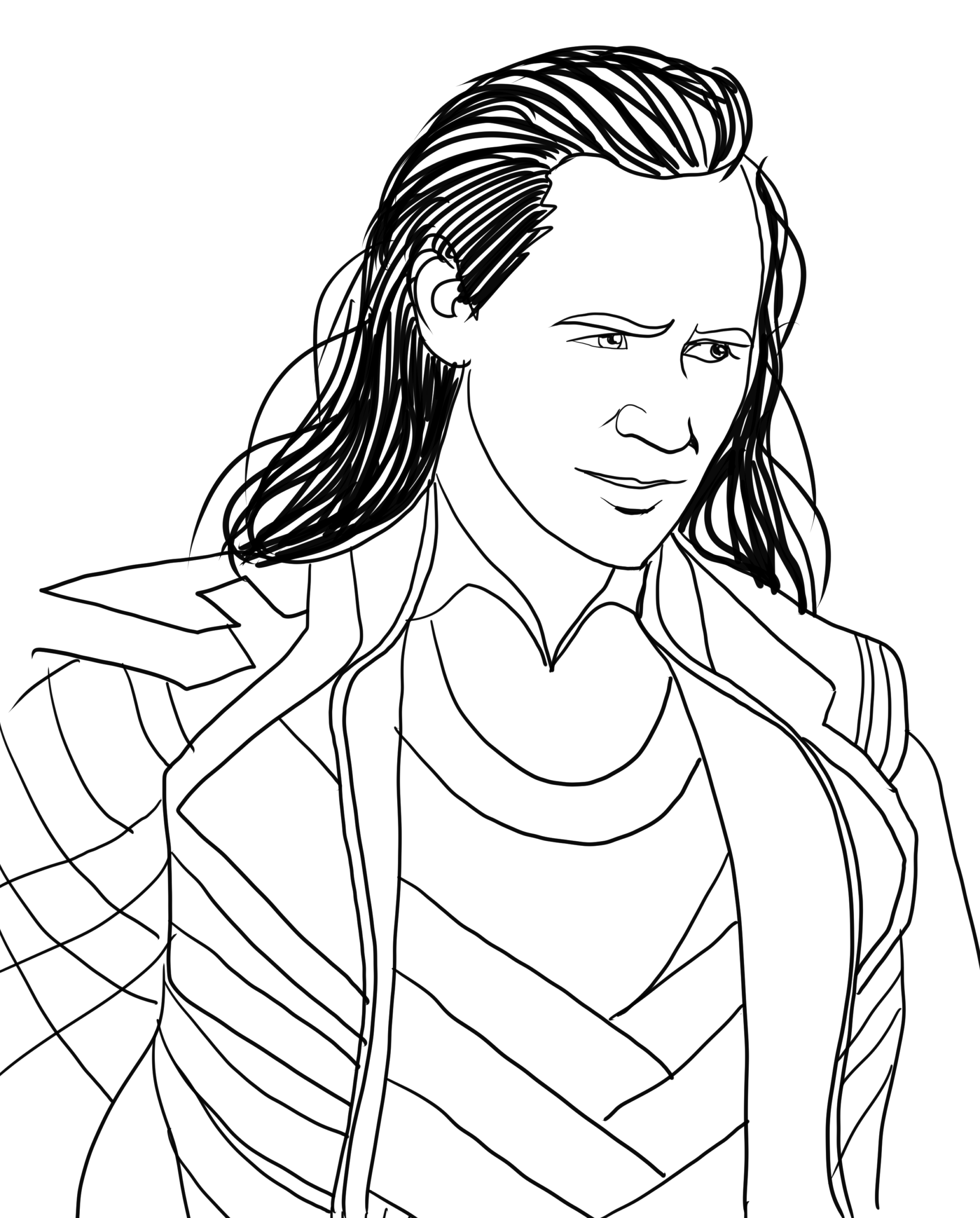 Loki Coloring Pages Sketch Coloring Page