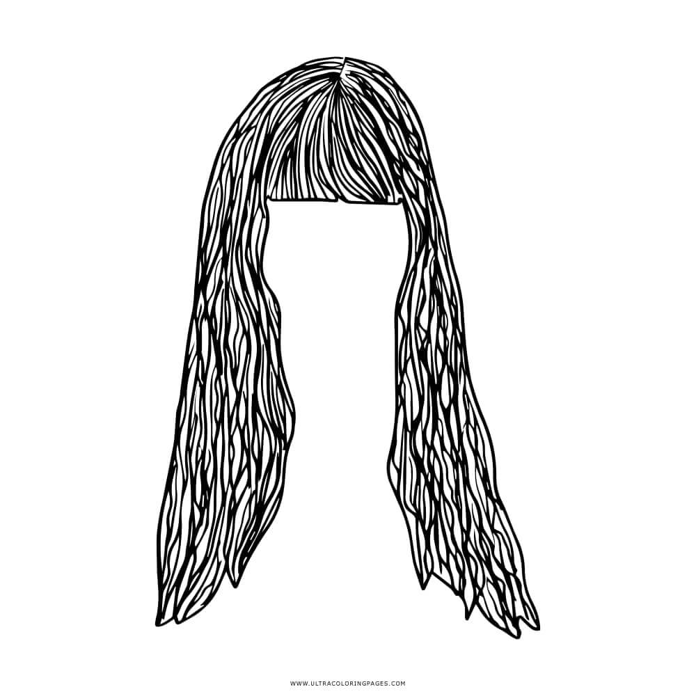 Long Beautiful Hair Coloring Page Free Printable Coloring Pages For Kids