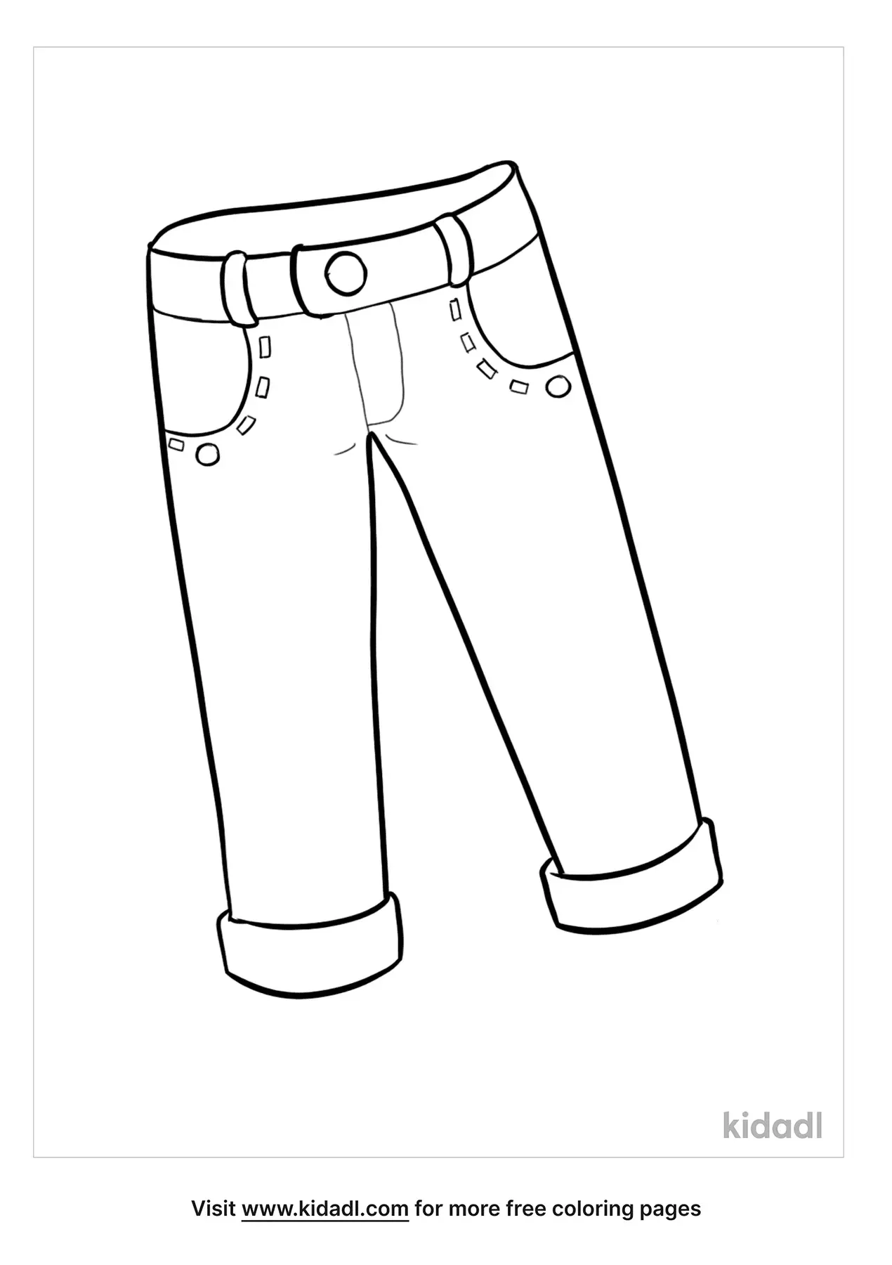 Long Pants Coloring Pages