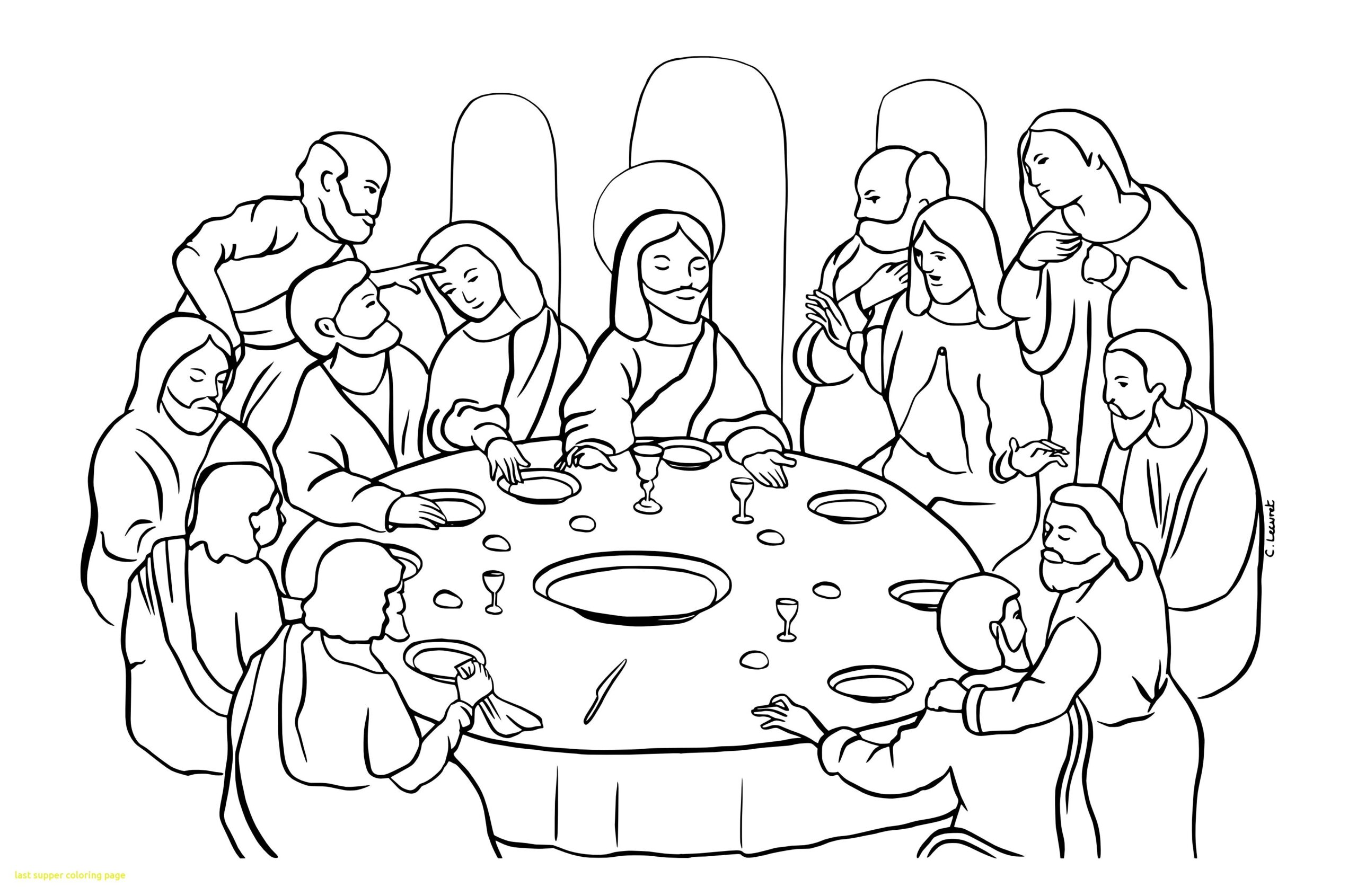 Lords Supper Page Coloring Pages
