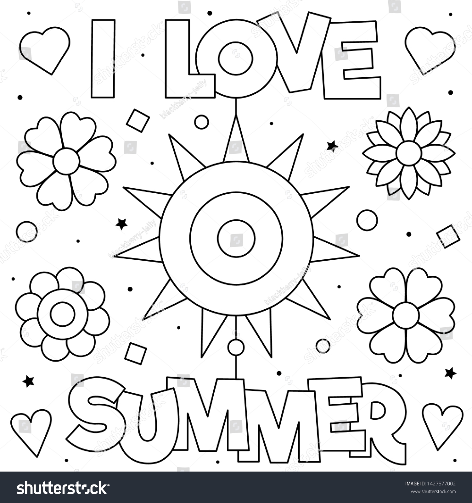I Love Summer Coloring Pages