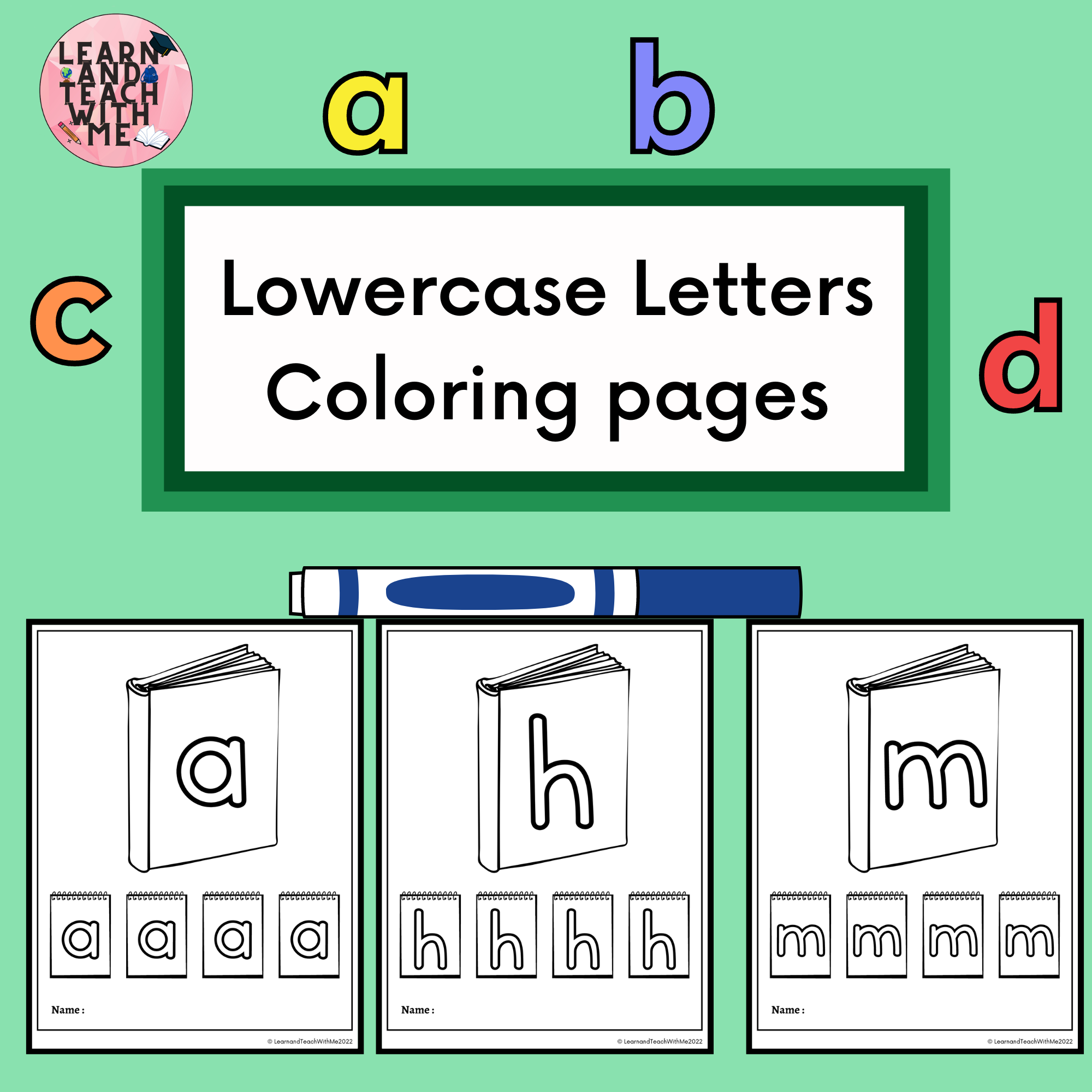 Lowercase Alphabet Coloring Page