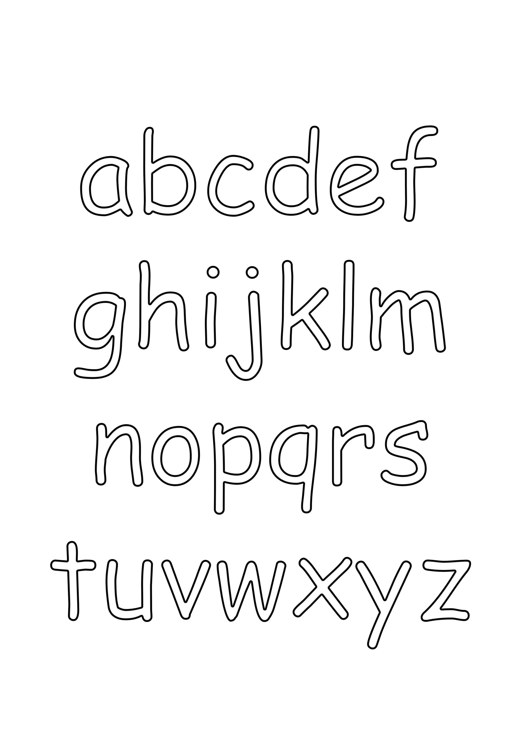 Lowercase Alphabet Coloring Page