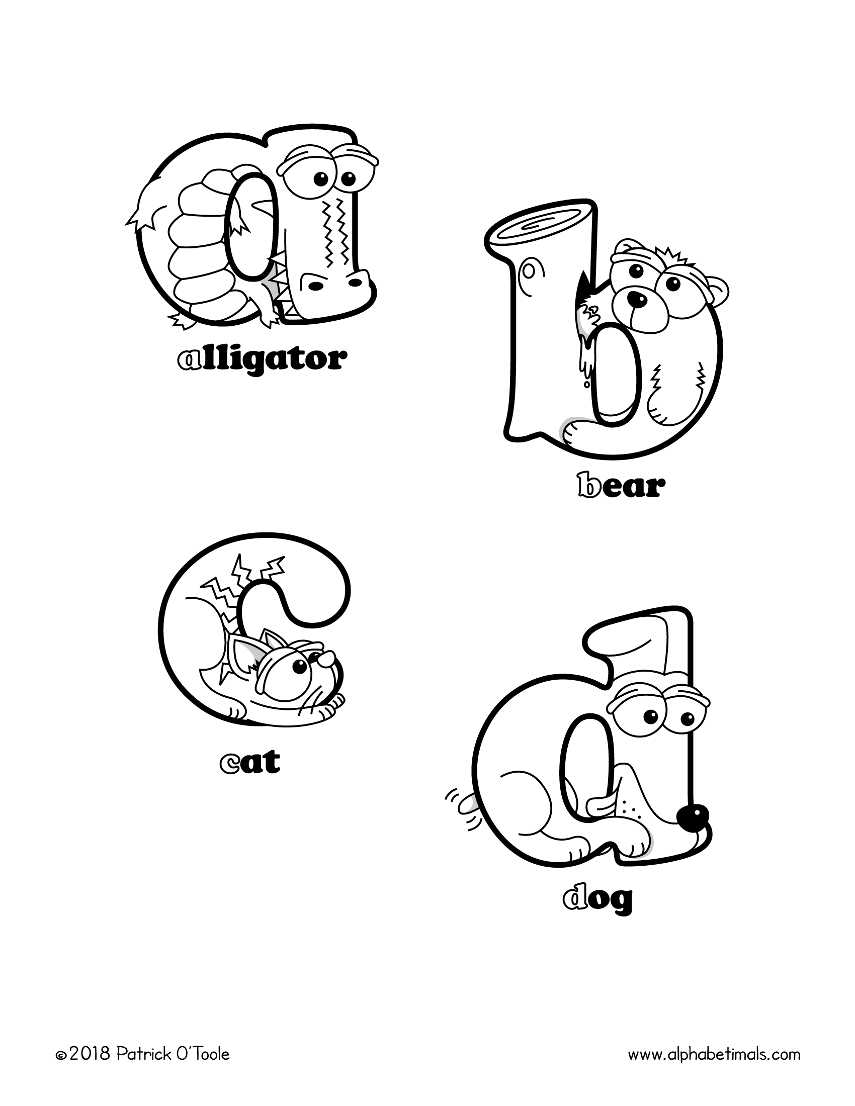 Lowercase Alphabet Coloring Page