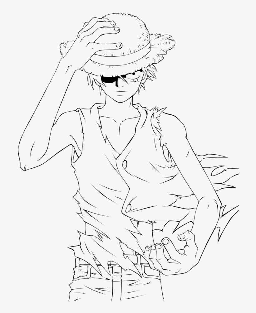 Luffy By Minatosama One Piece Pinterest Luffy Coloring Pages Jpg PNG Image Transparent PNG