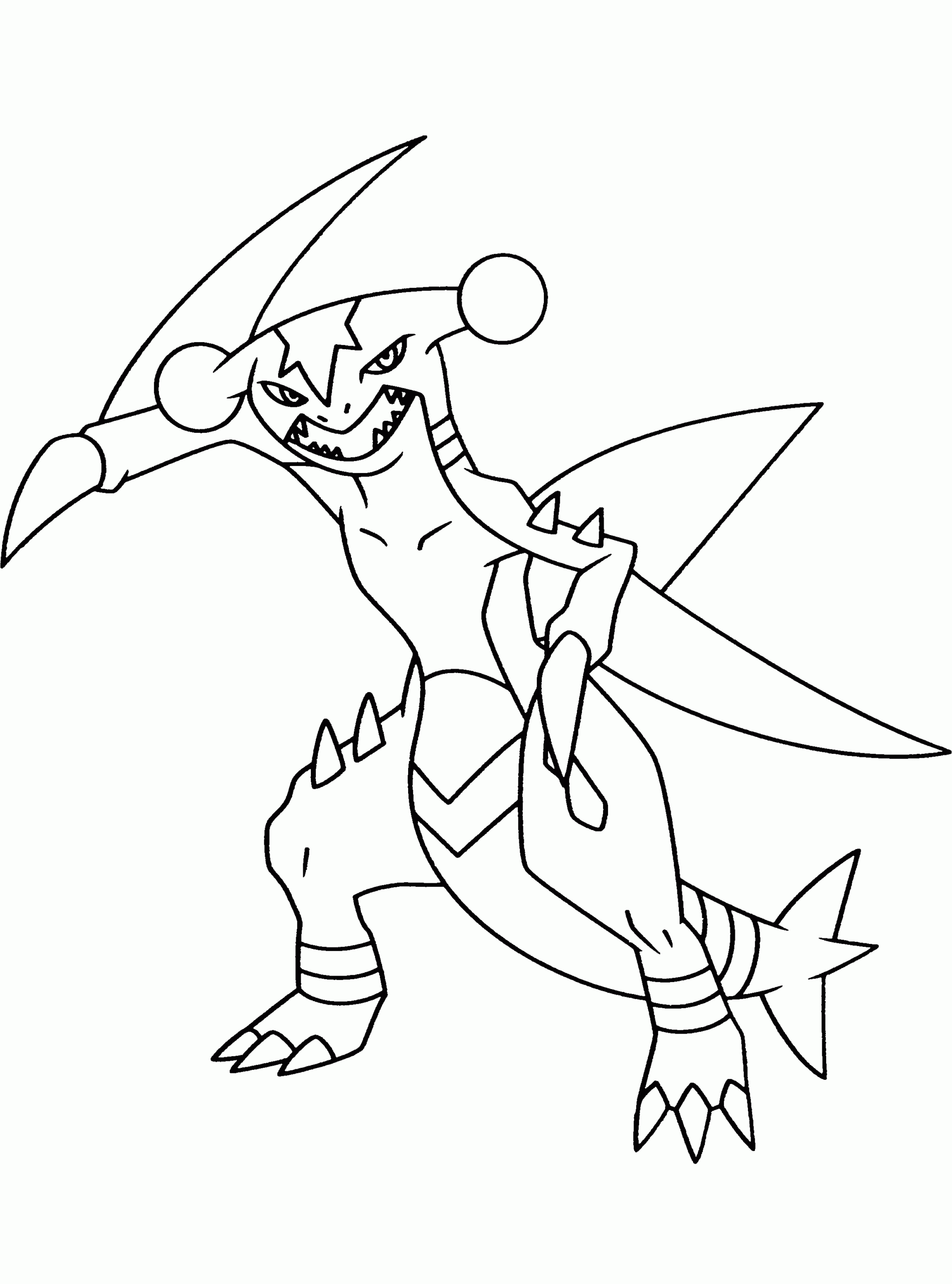 Garchomp Coloring Page