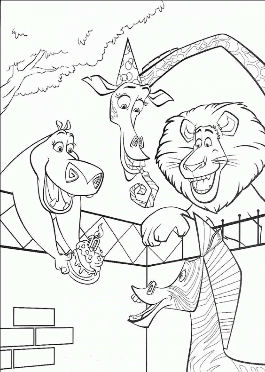Madagascar Coloring Page For Children Madagascar Coloring Pages For Kids
