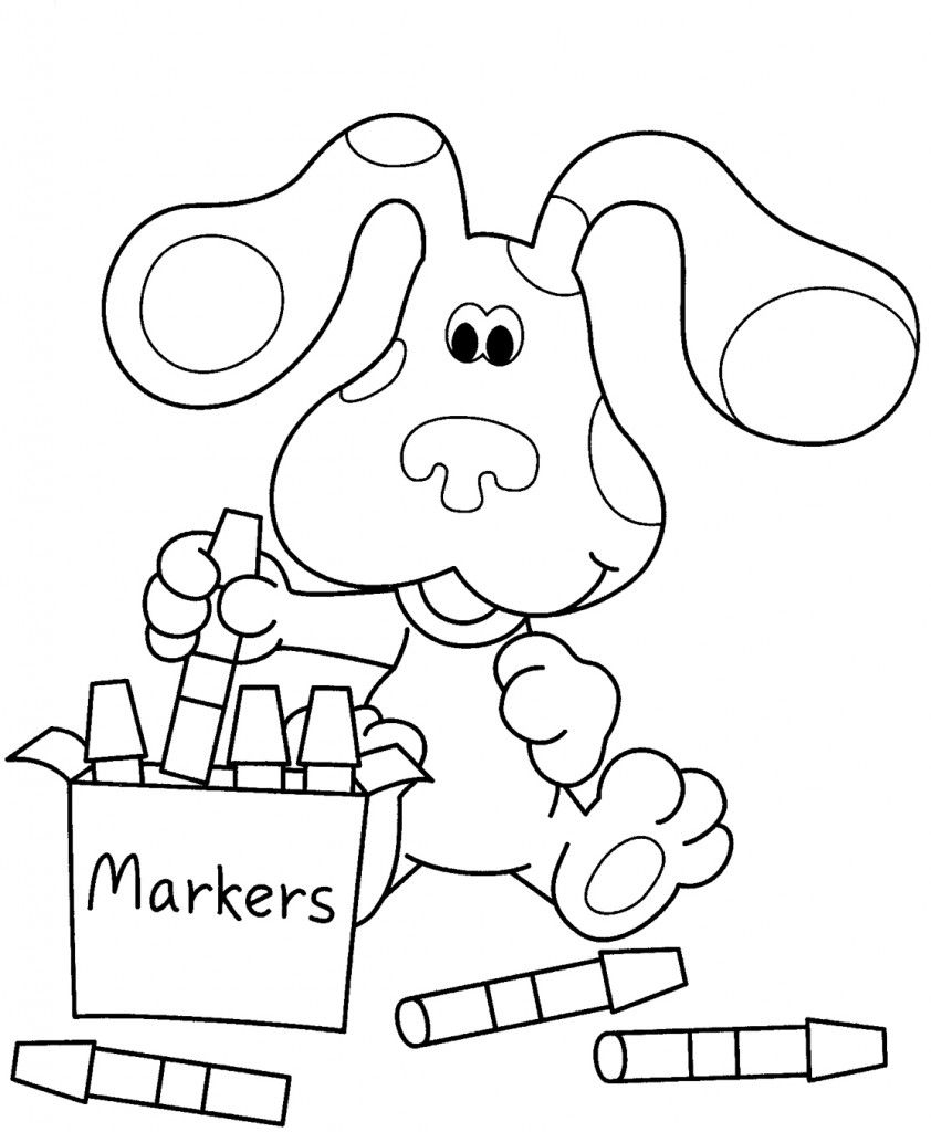 Magenta Blues Clues Coloring Pages