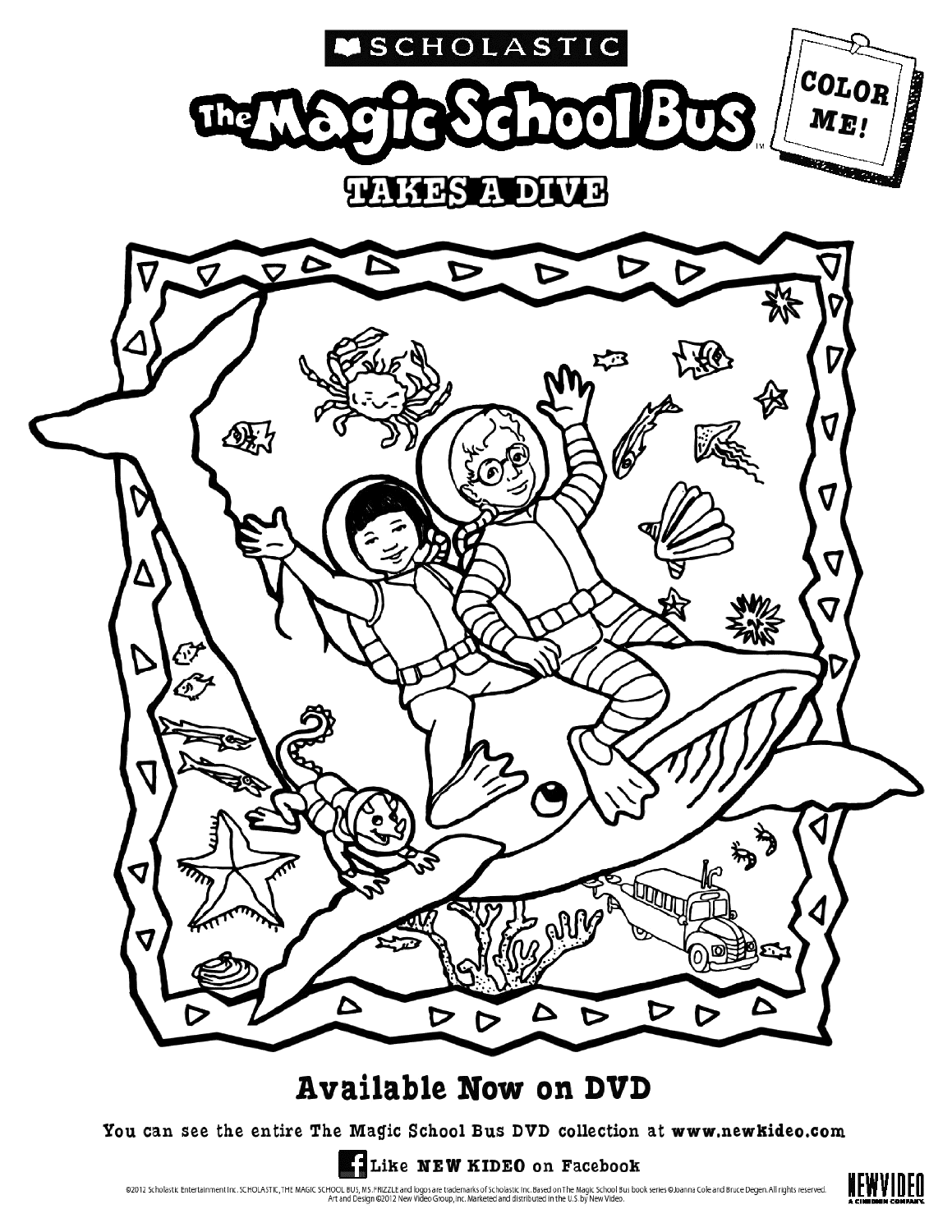 Magic School Bus Coloring Pages Characters