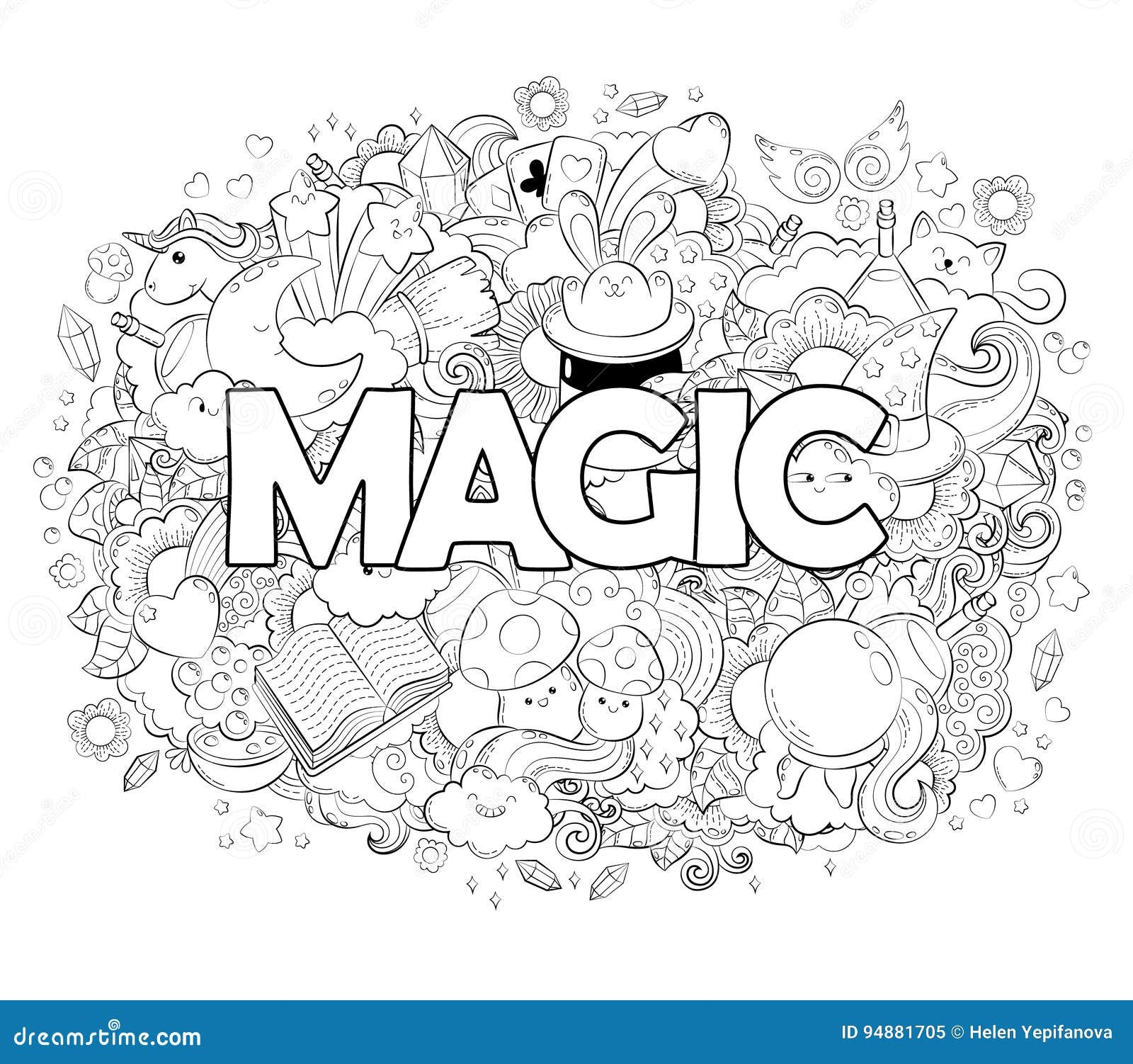 Magic Trick Book Coloring Pages