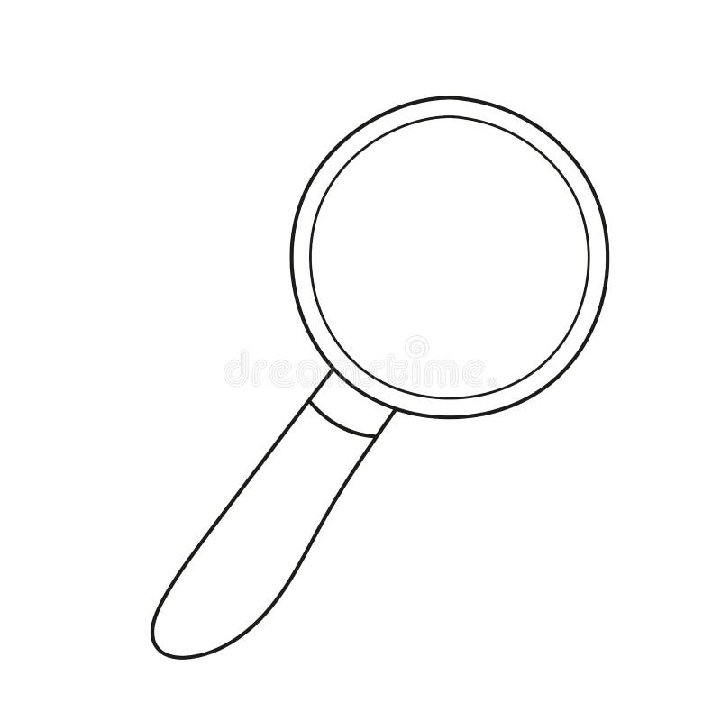 Magnifying Glass Coloring Page
