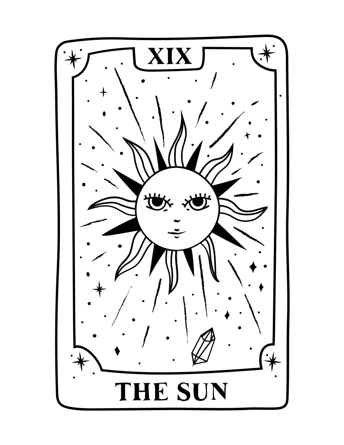 Major Arcana Tarot Coloring Pages On Your Journey In 2023 The Sun Tarot Card Free Tarot