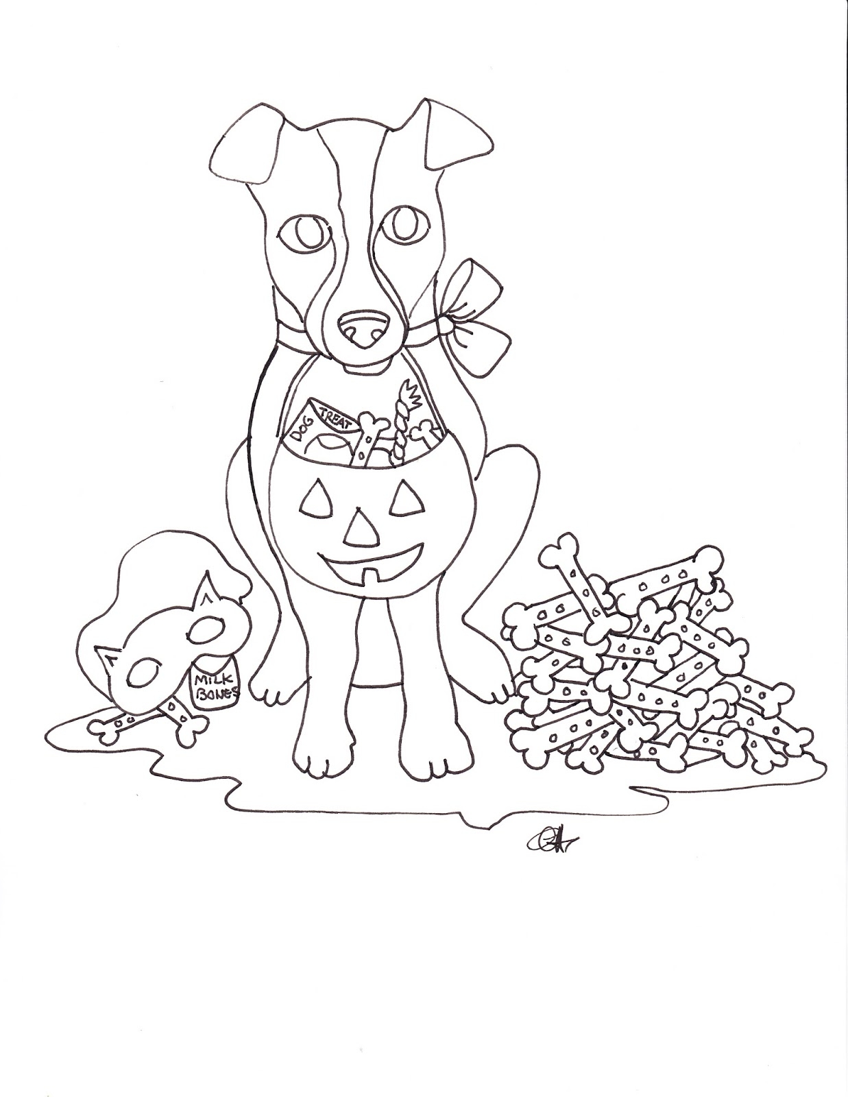 Make It Easy Crafts Halloween Freebie Download The Best Halloween Puppy Coloring Page