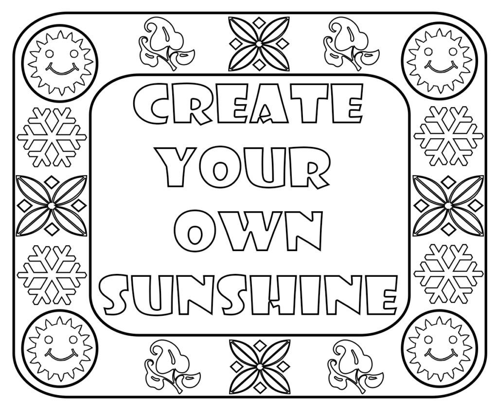 Make Your Own Coloring Pages With Words Printable