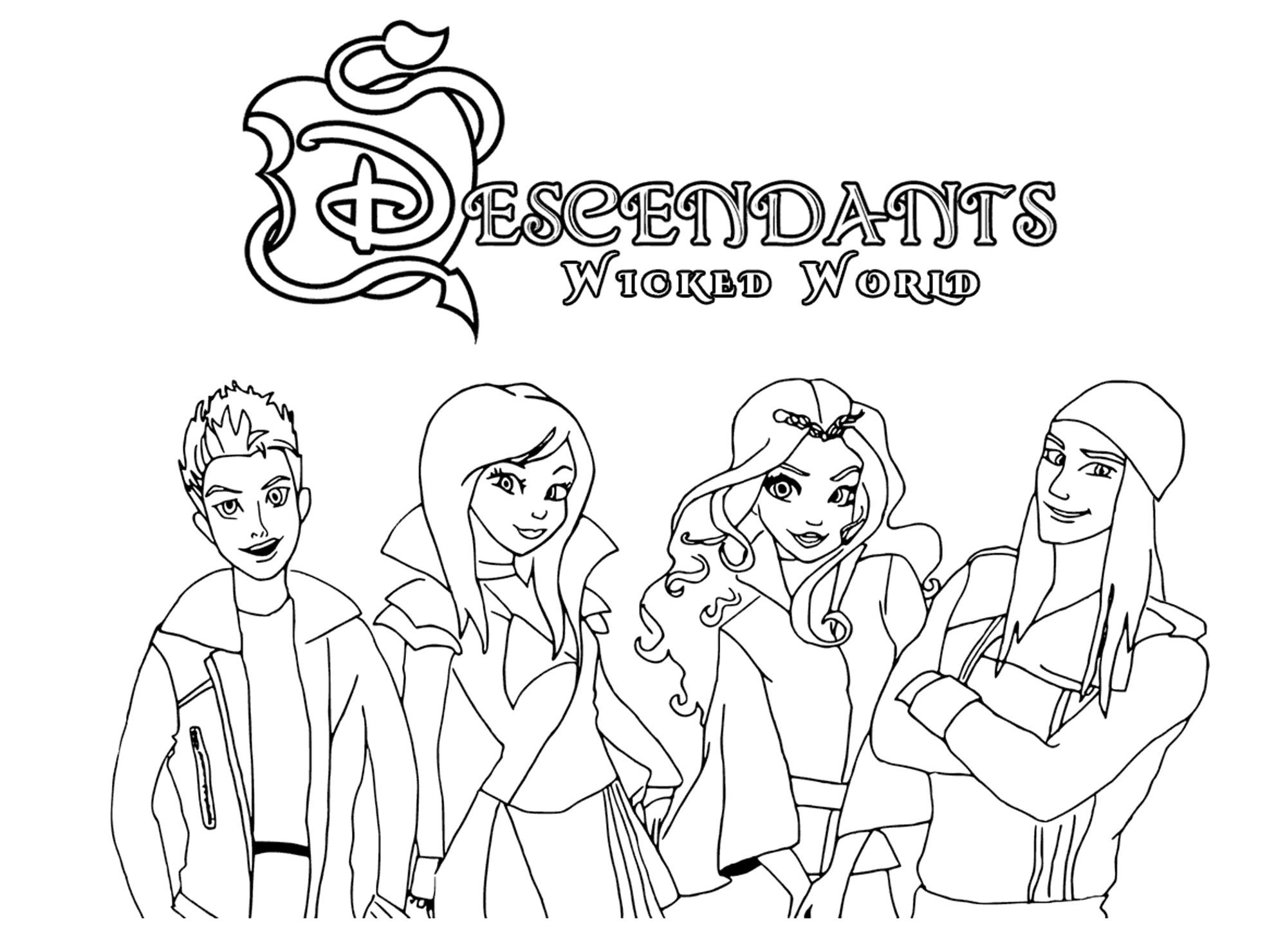 Mal From Descendants Coloring Page Free Coloring Pages Online Descendants Mal Coloring Pages